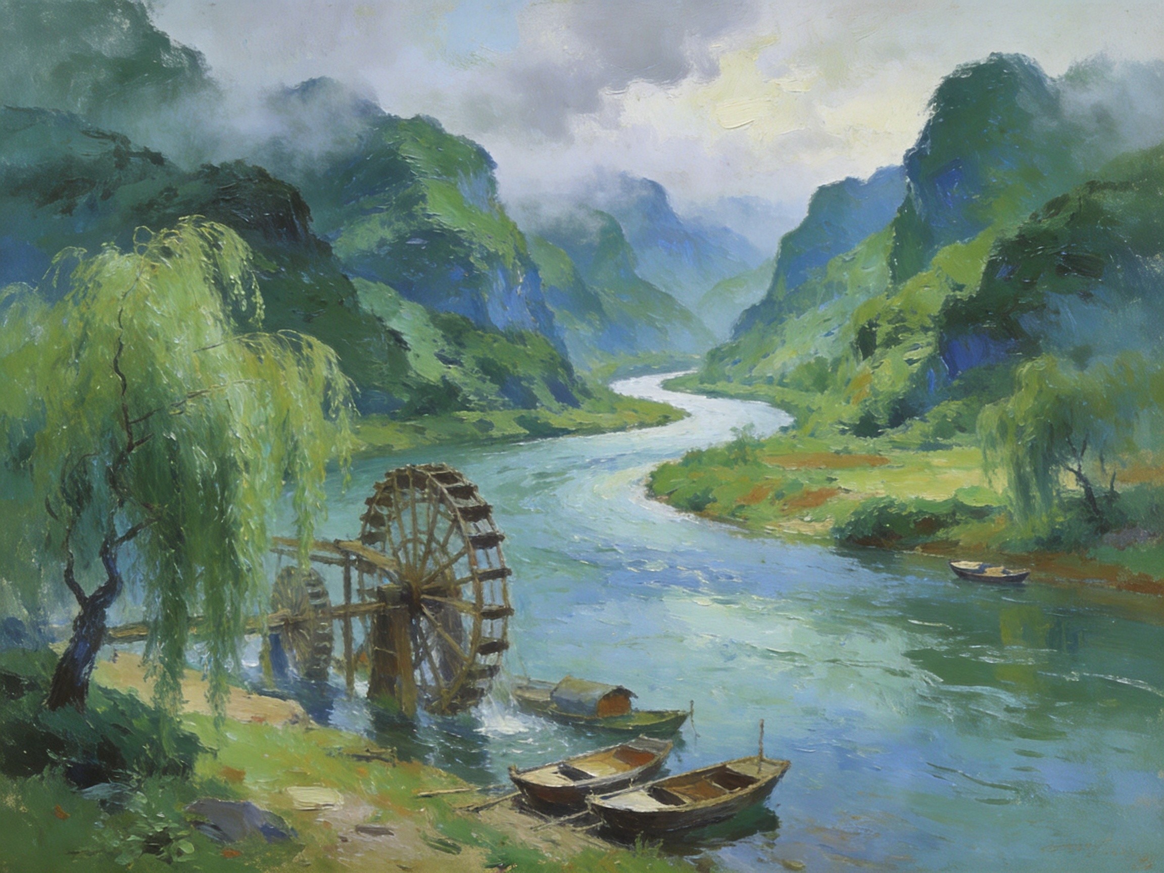 南江缓流载乡愁