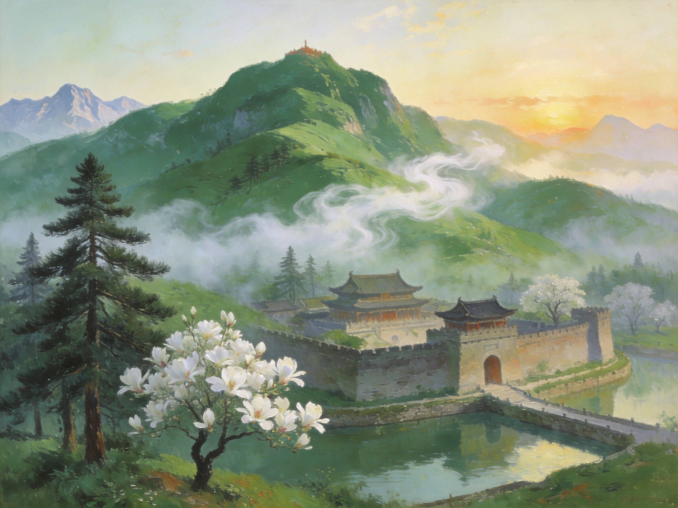 紫蓬山刘老圩松柏