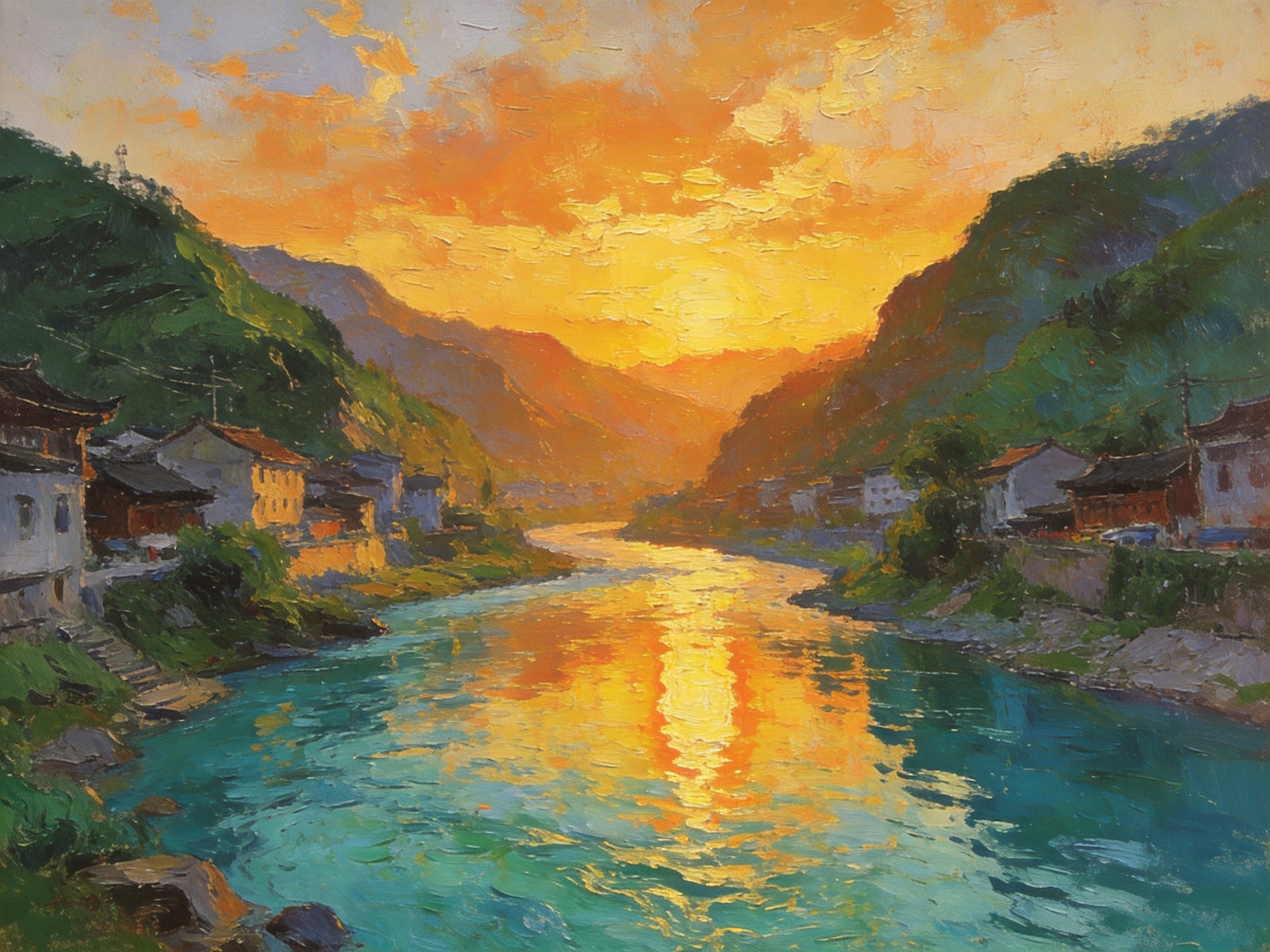秦岭佛坪段群山叠翠云雾缭绕的全景