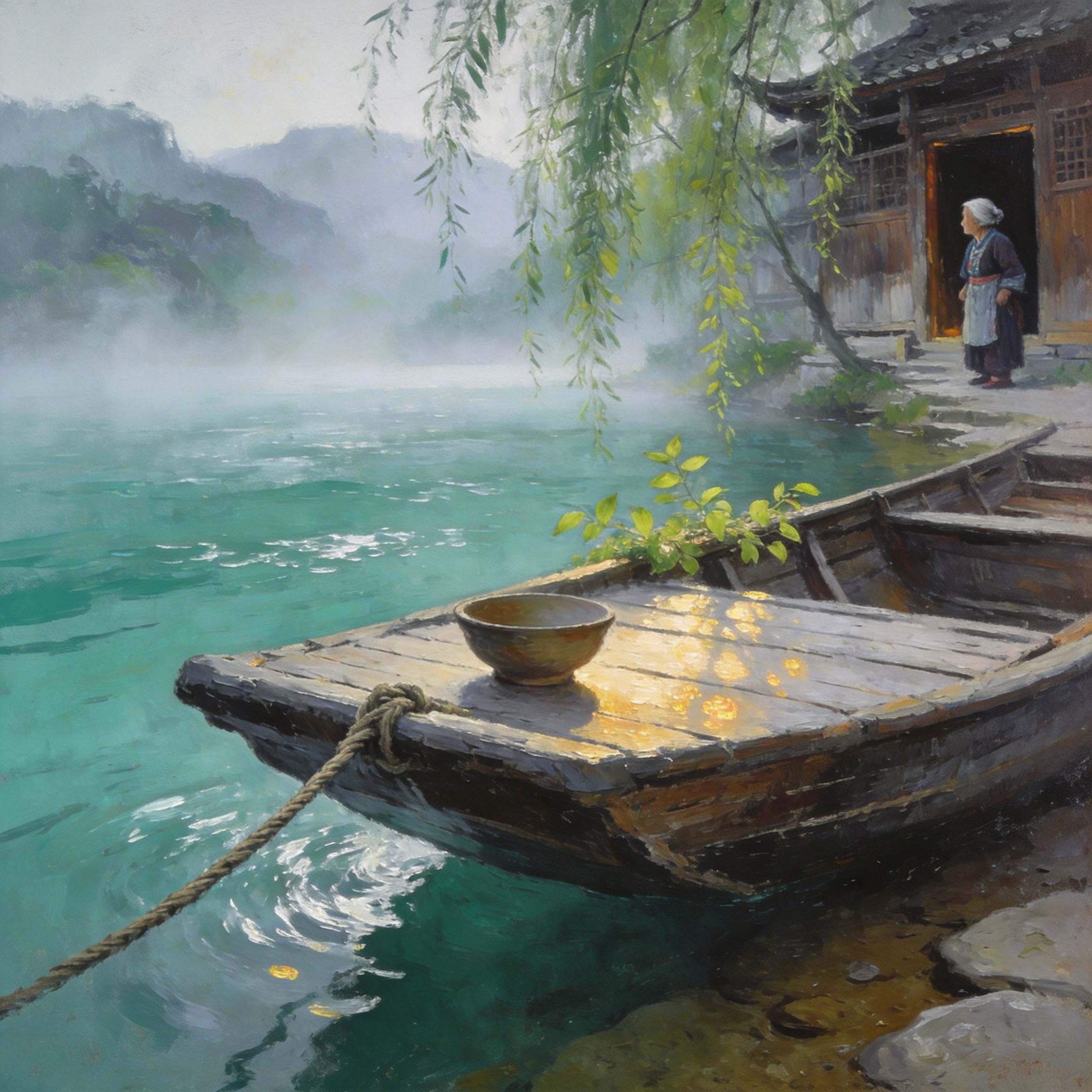 苗族鼓舞与层层梯田白云端