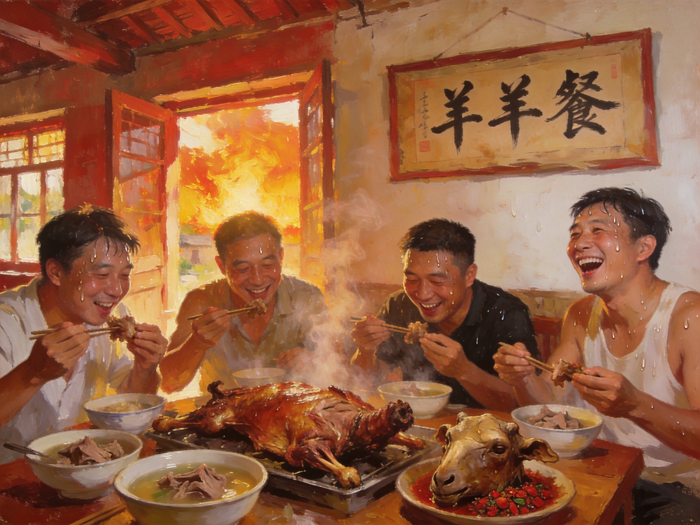 三伏羊汤以热攻热