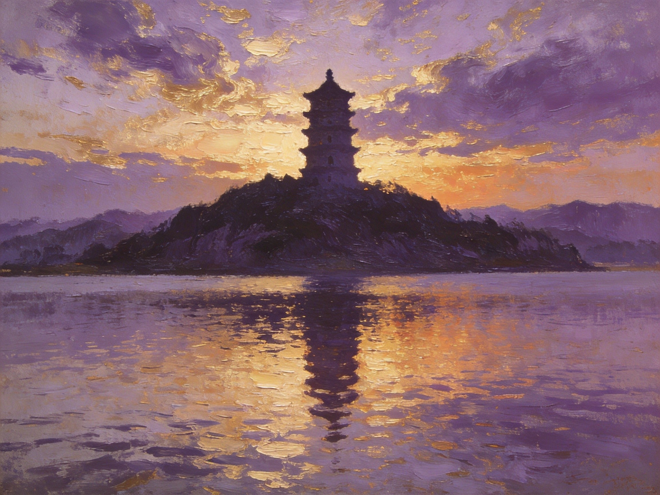 芝山塔影与鄱阳湖光