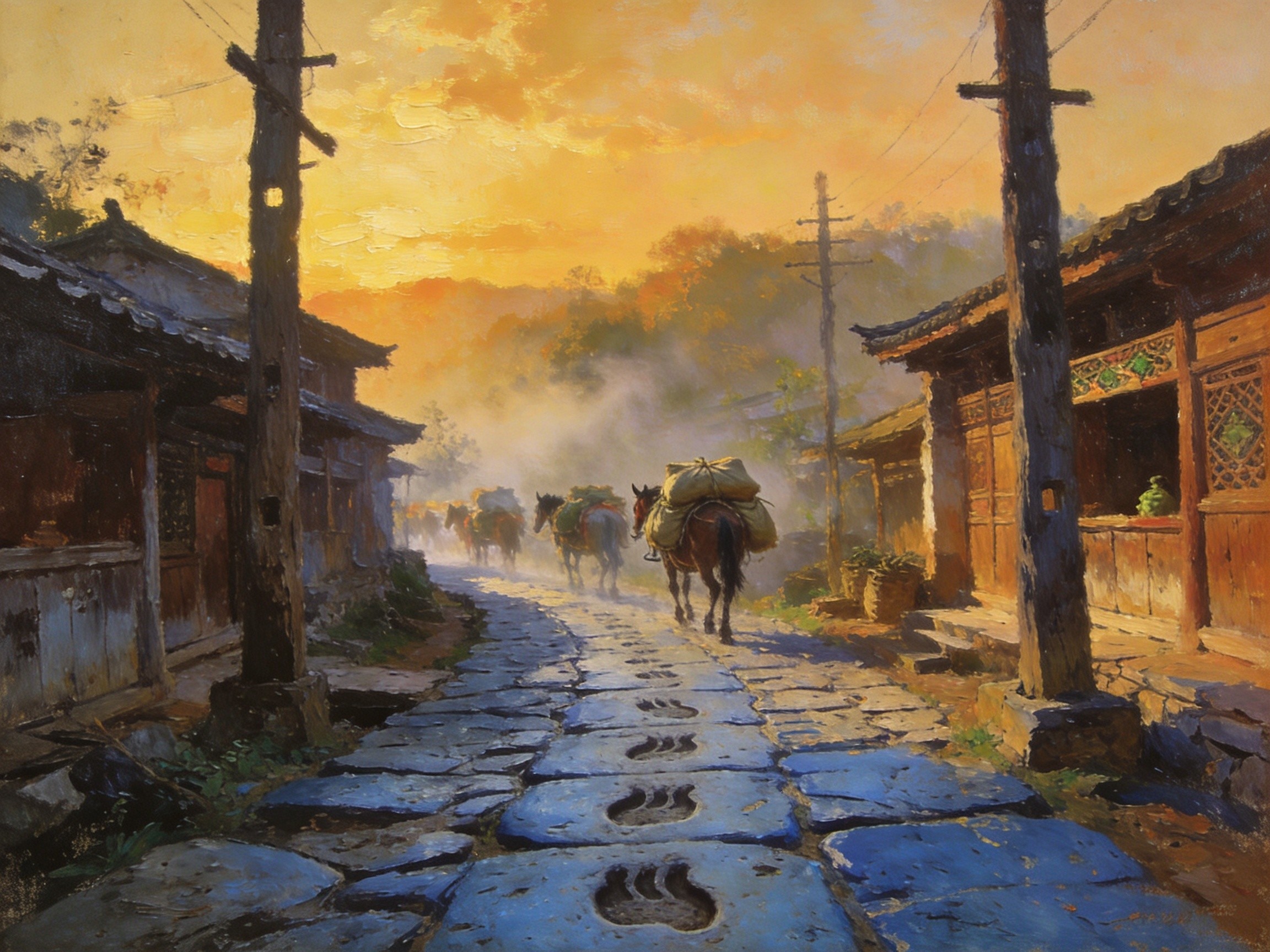 云南驿古道 · 马蹄印深嵌千年石