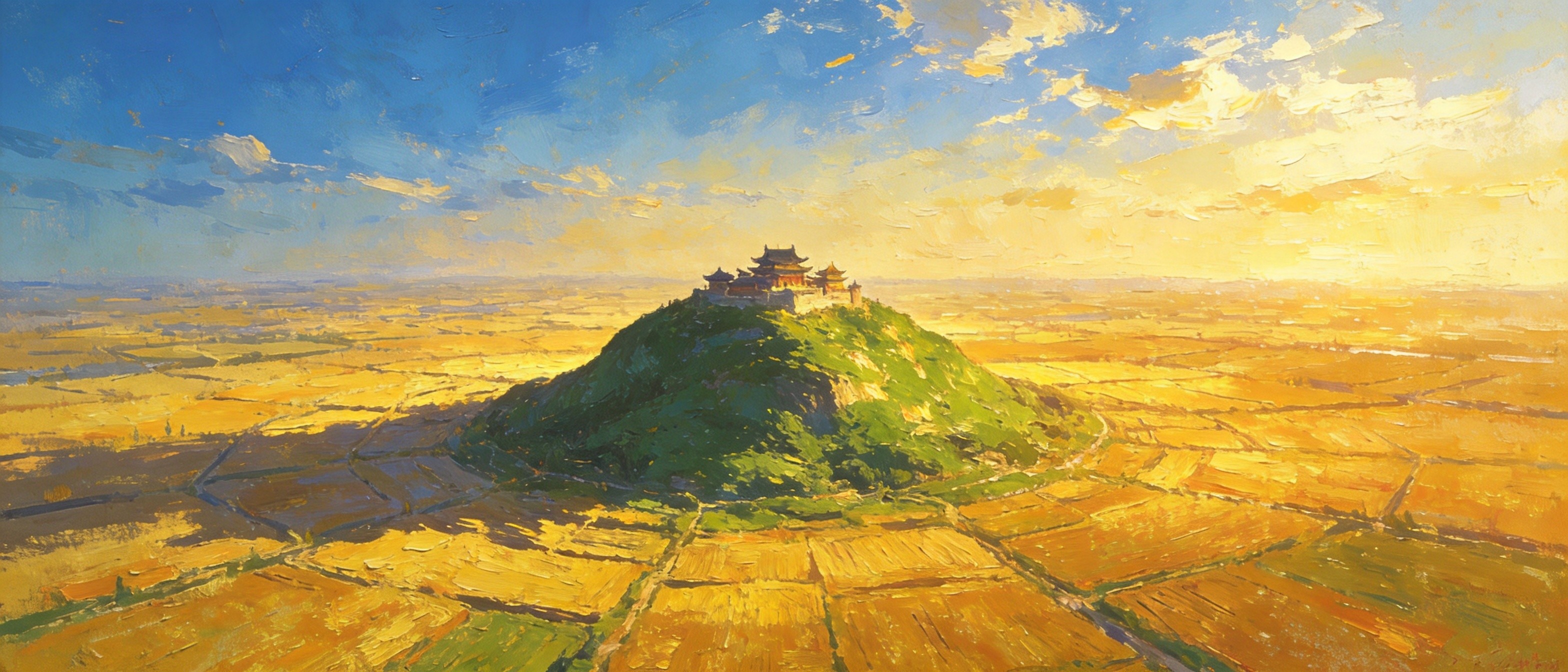 孤山一峰突起平原