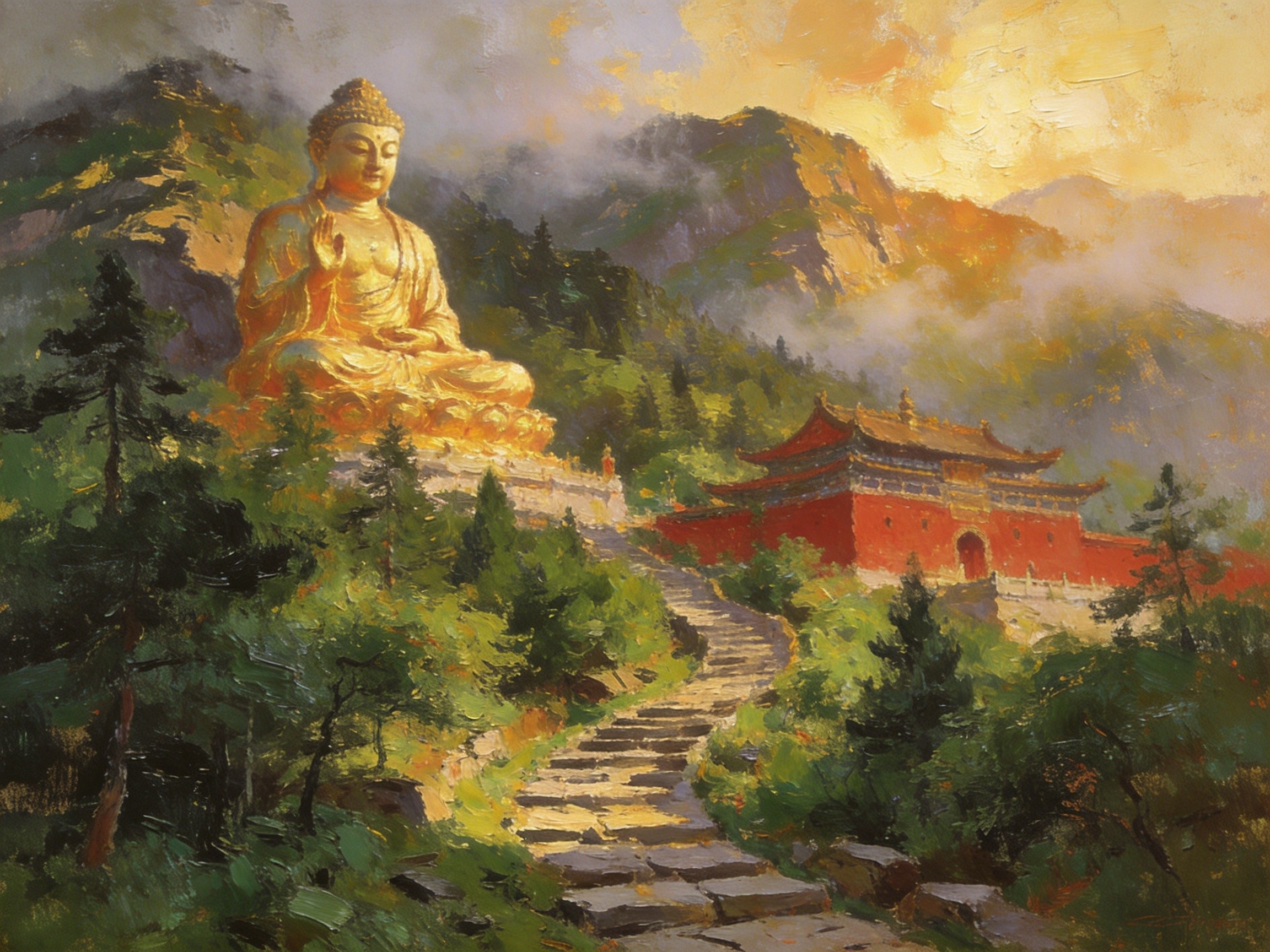 锦屏山的佛先笑了 / 笑出一城温泉的暖