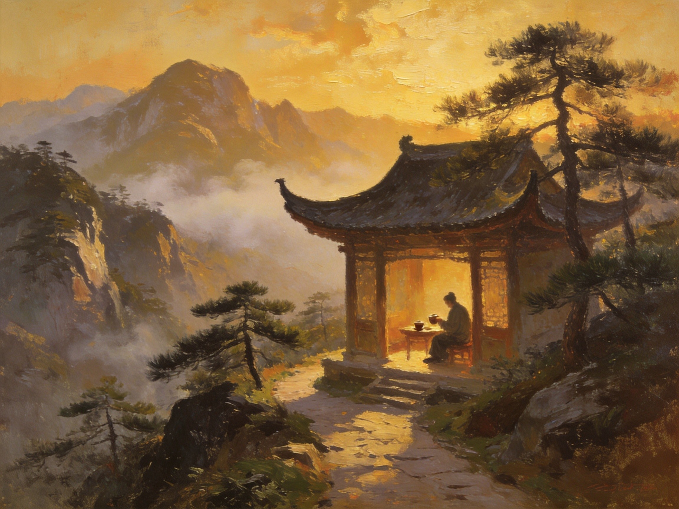 古道茶亭歇脚