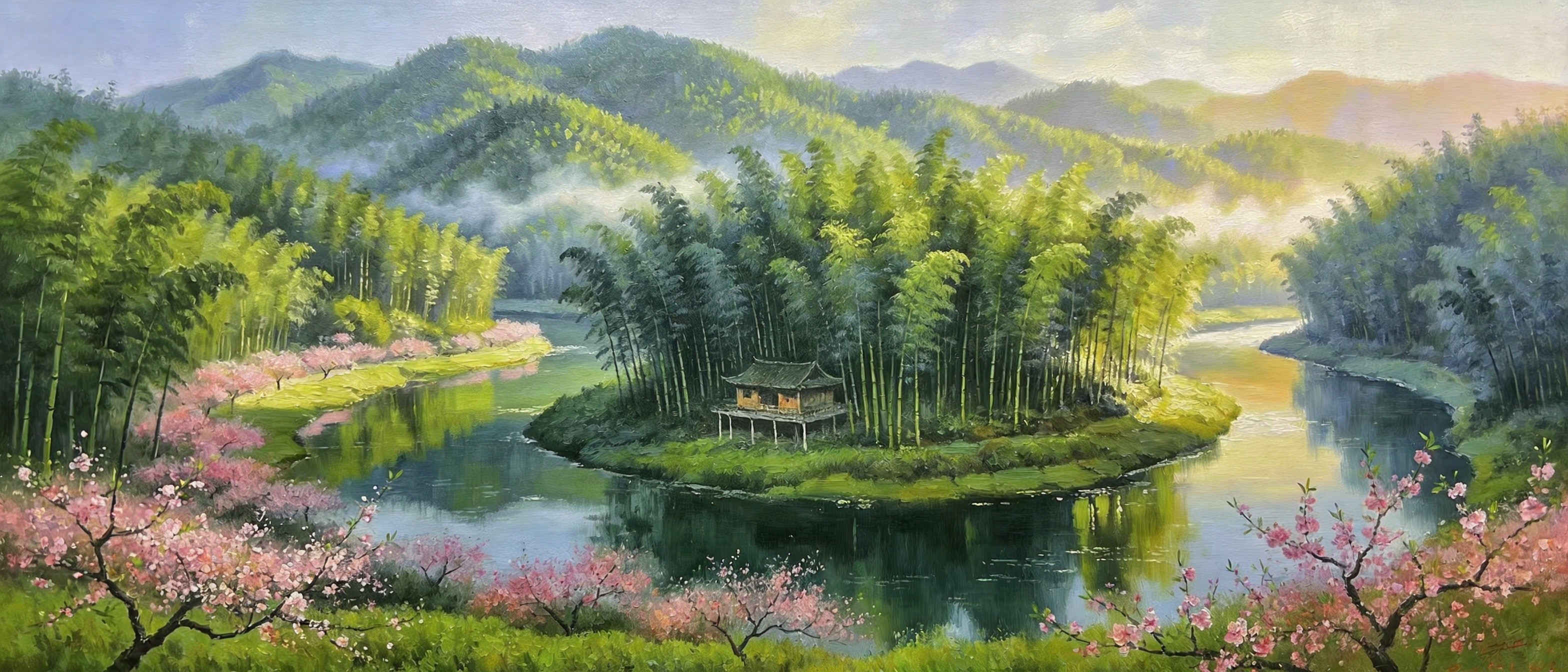 溪山竹韵自天成
