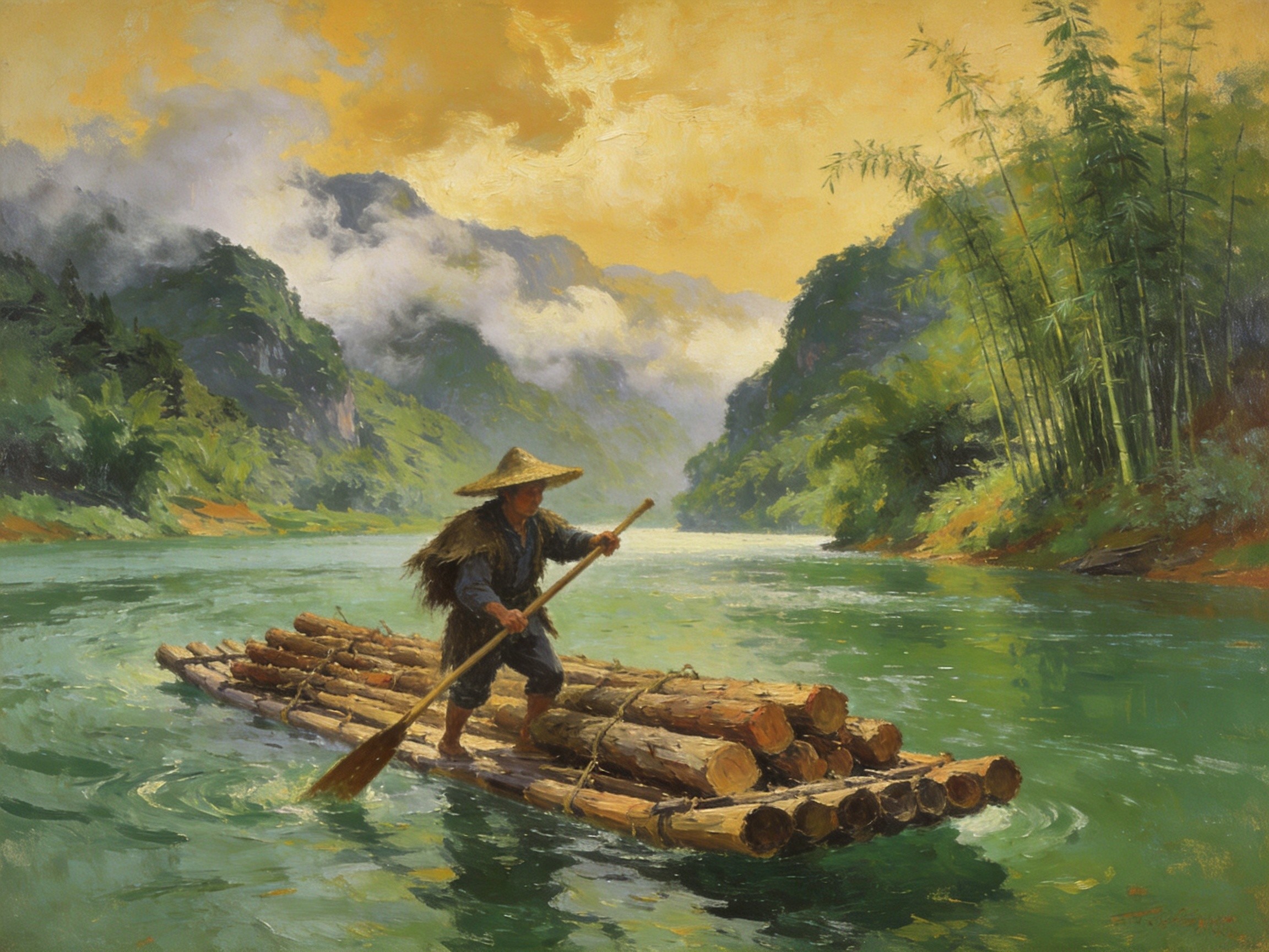 清水江放排