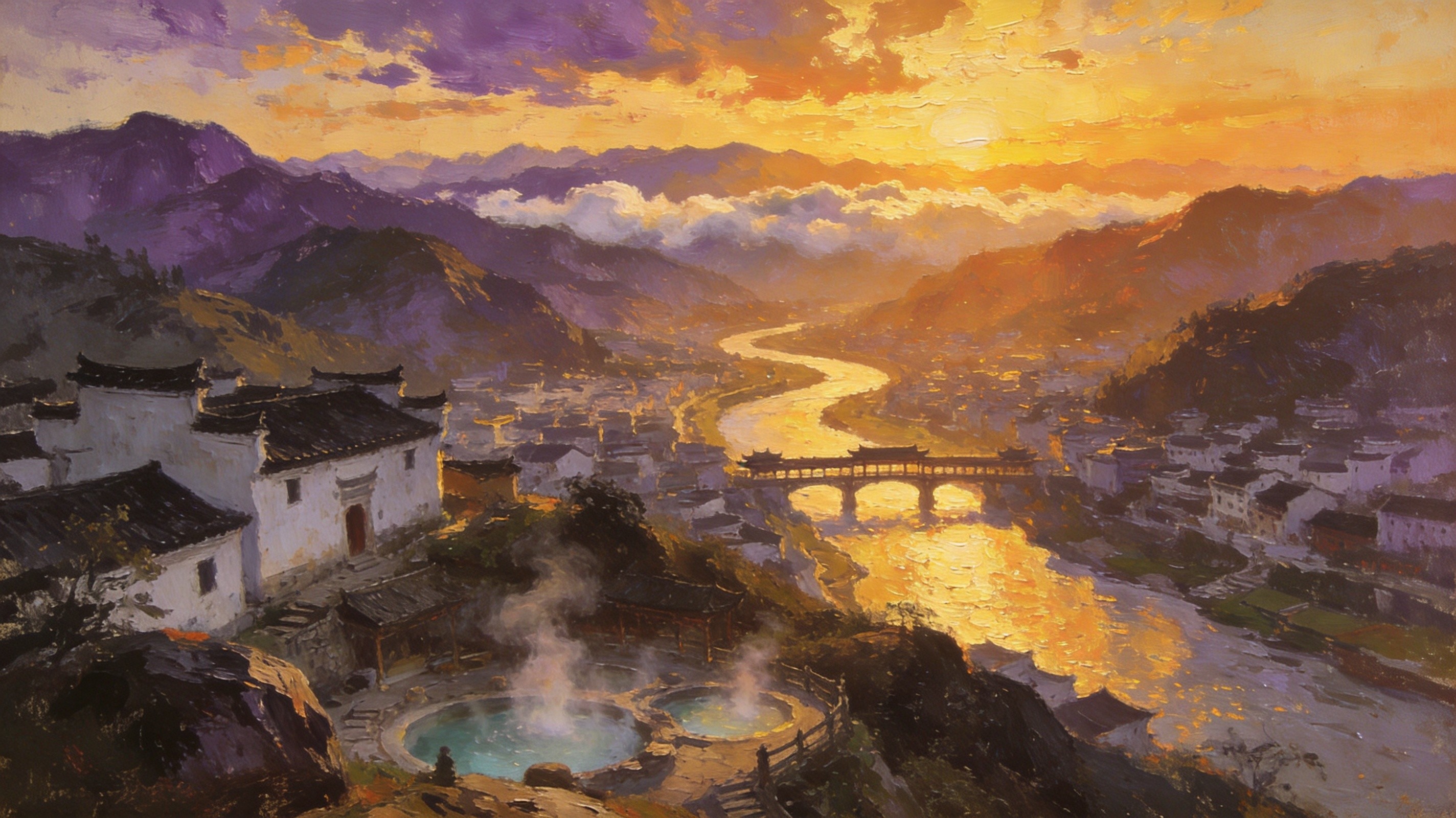 武义山城暮色