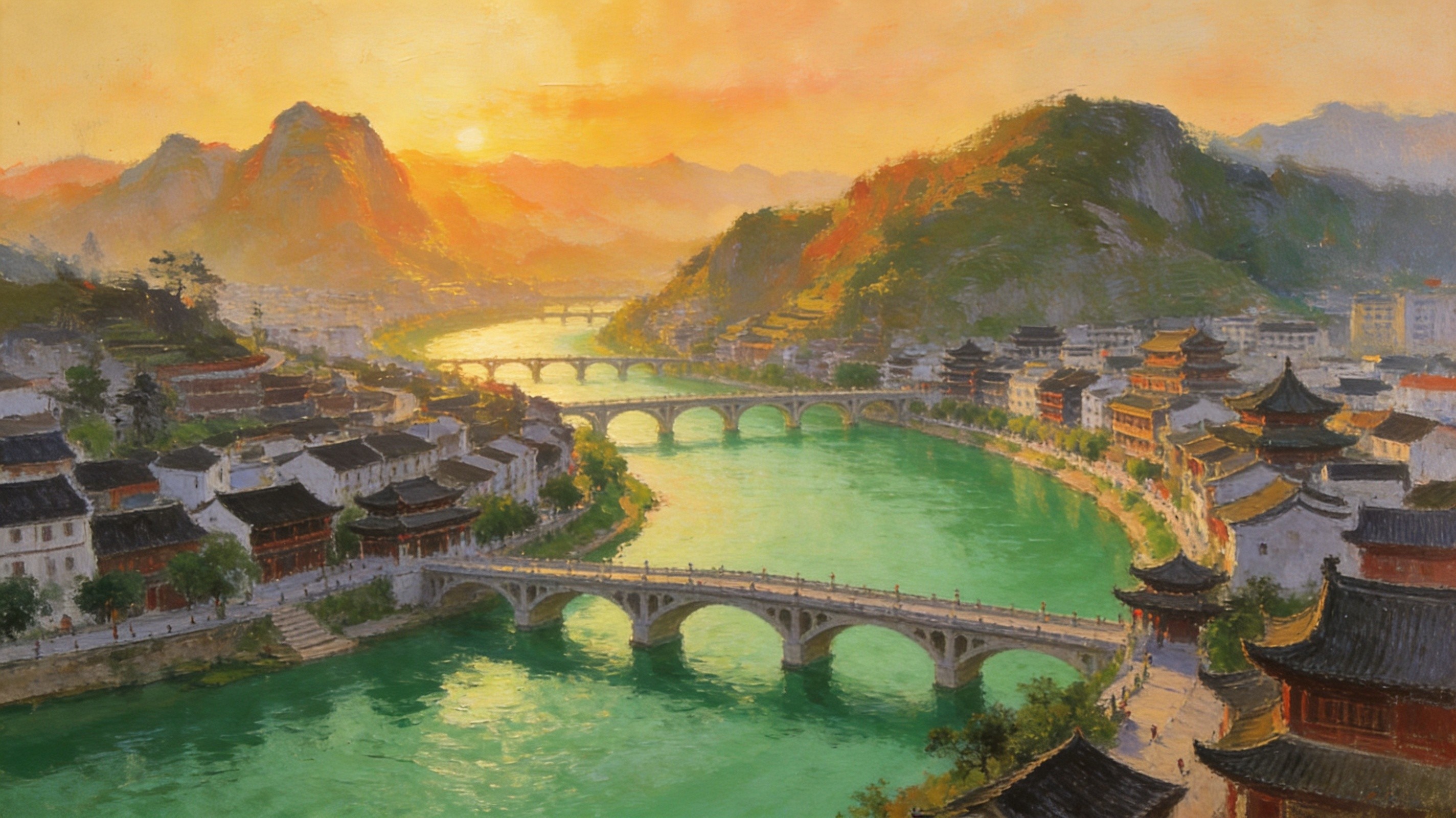 百子古桥·剑江碧波
