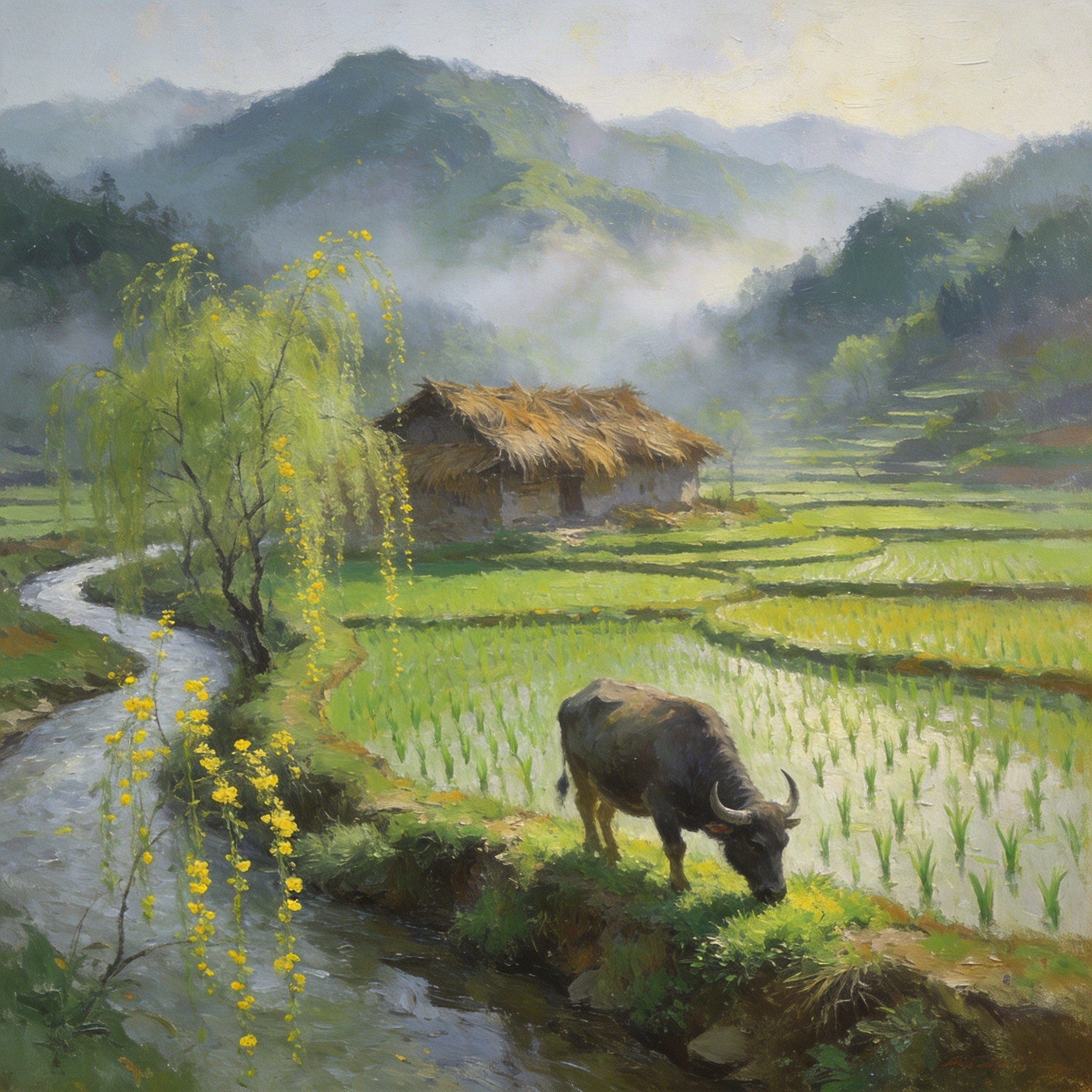 沅水绕城桃花映