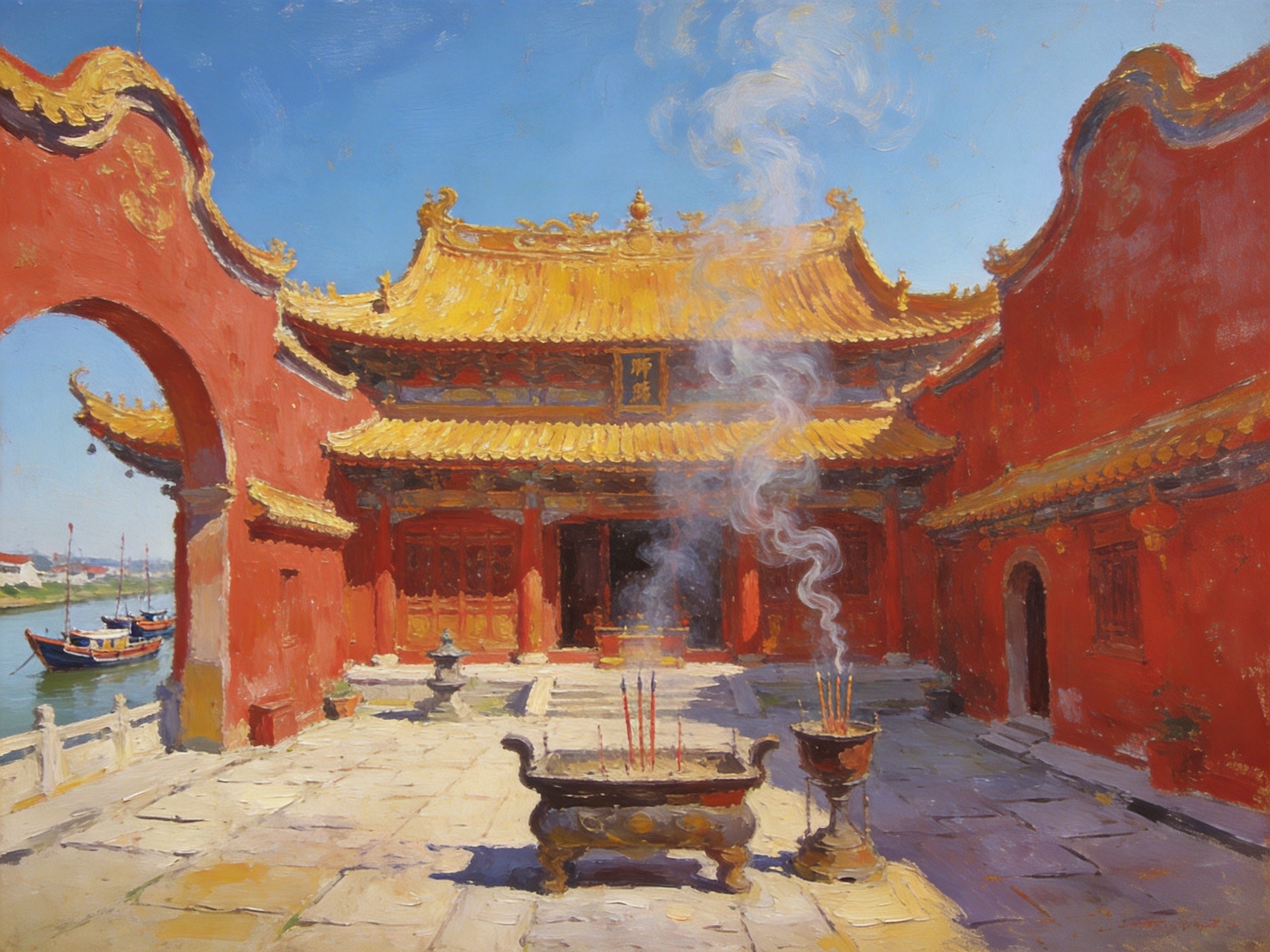 泗阳妈祖庙运河香火