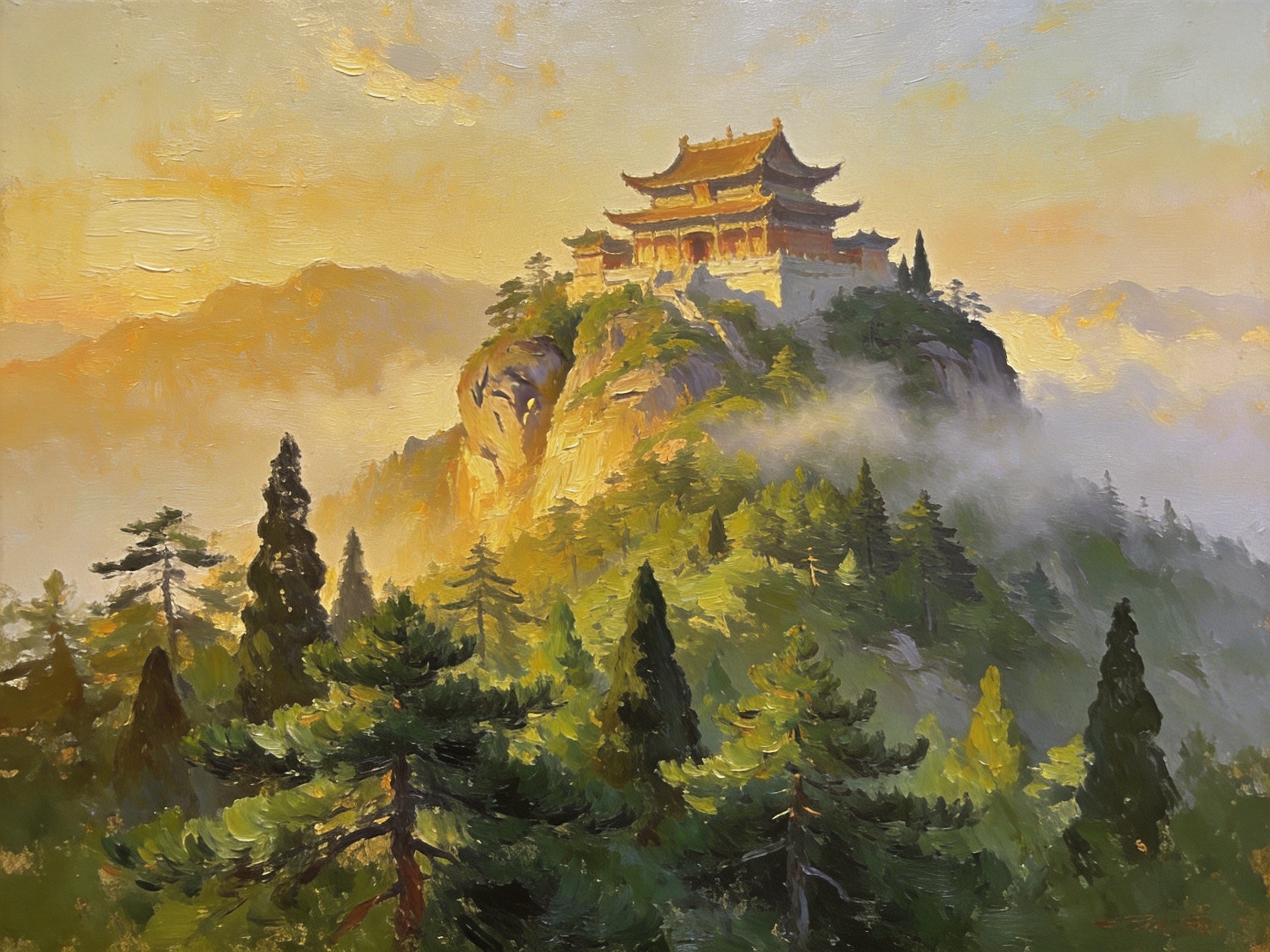 白水寺狮子山巅古刹