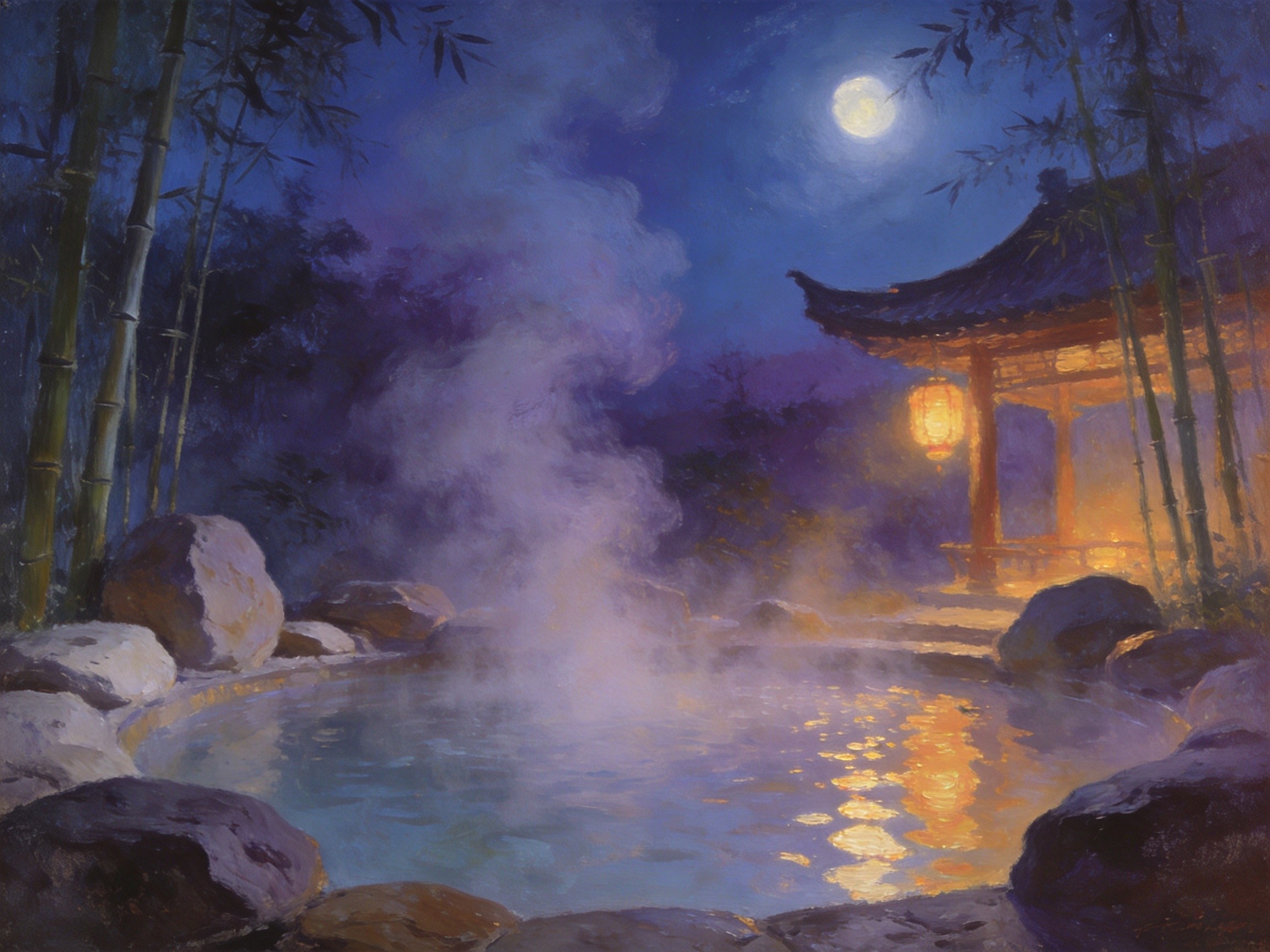 香泉温泉氤氲