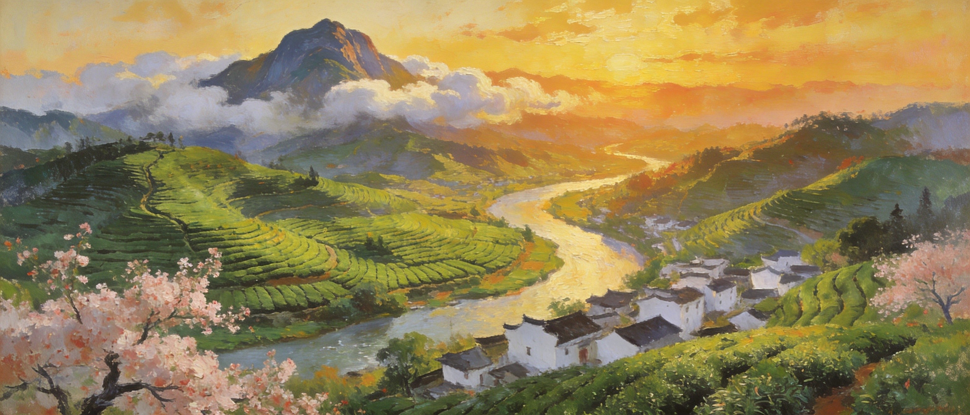 西乡全景：茶山云海牧马河交织的福地
