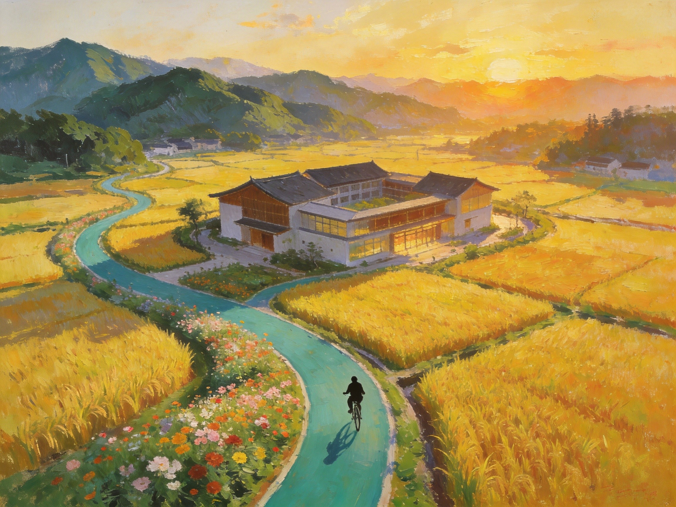 米香中心与稻田艺术田园