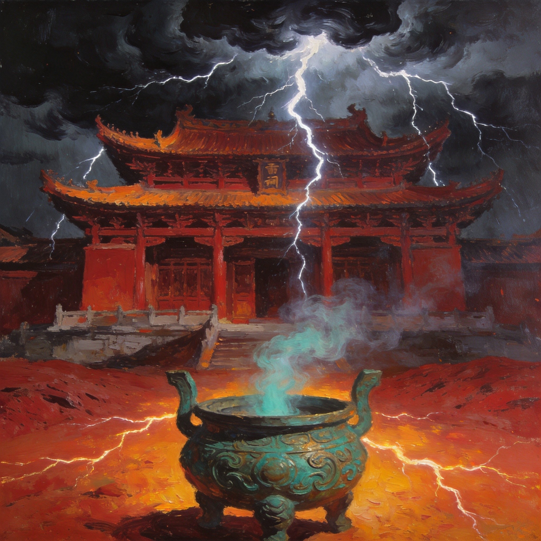 雷祖祠前雷声滚滚