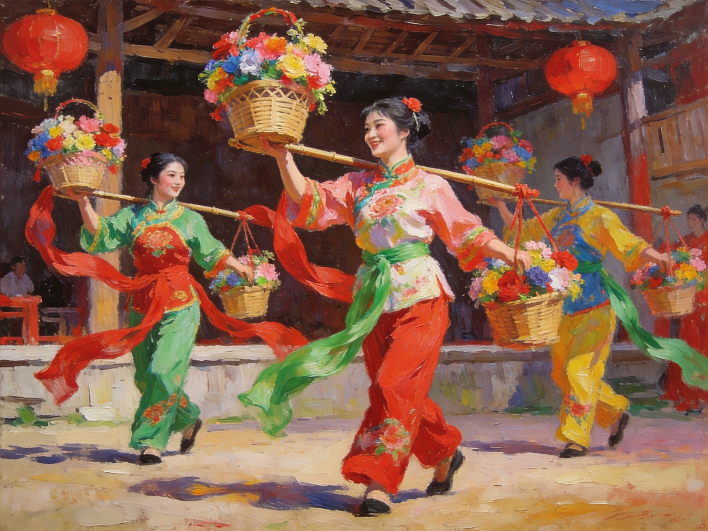 麻城花挑翩跹起舞