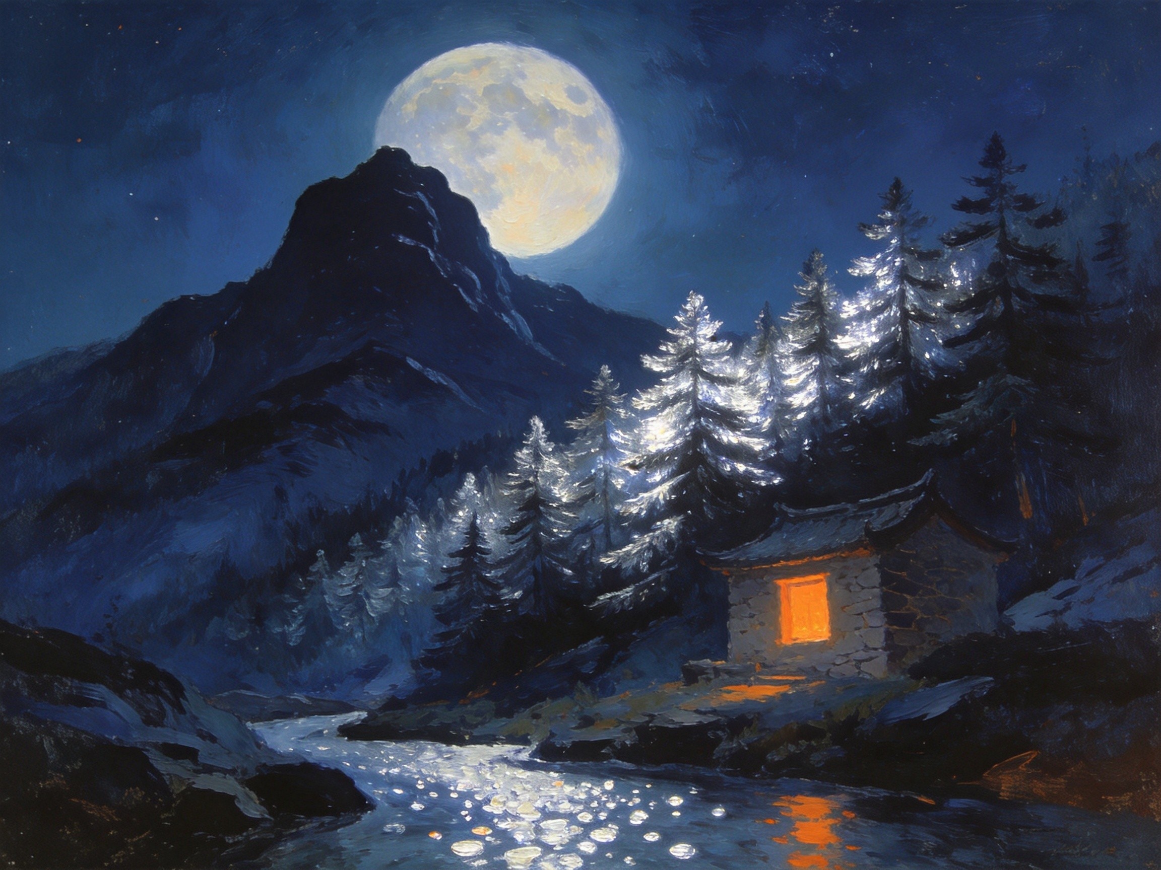 夜卧北山