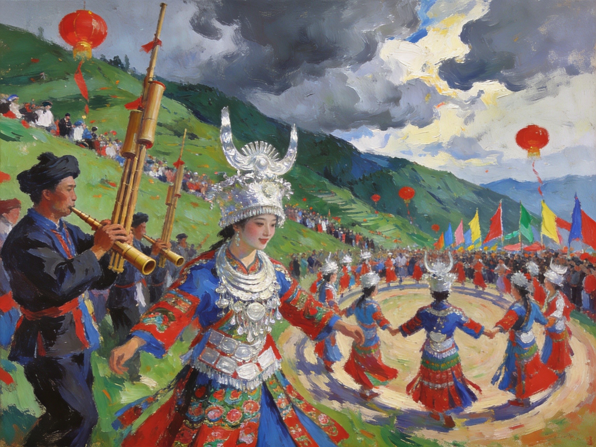 百家宴长巷飘香·油画意境