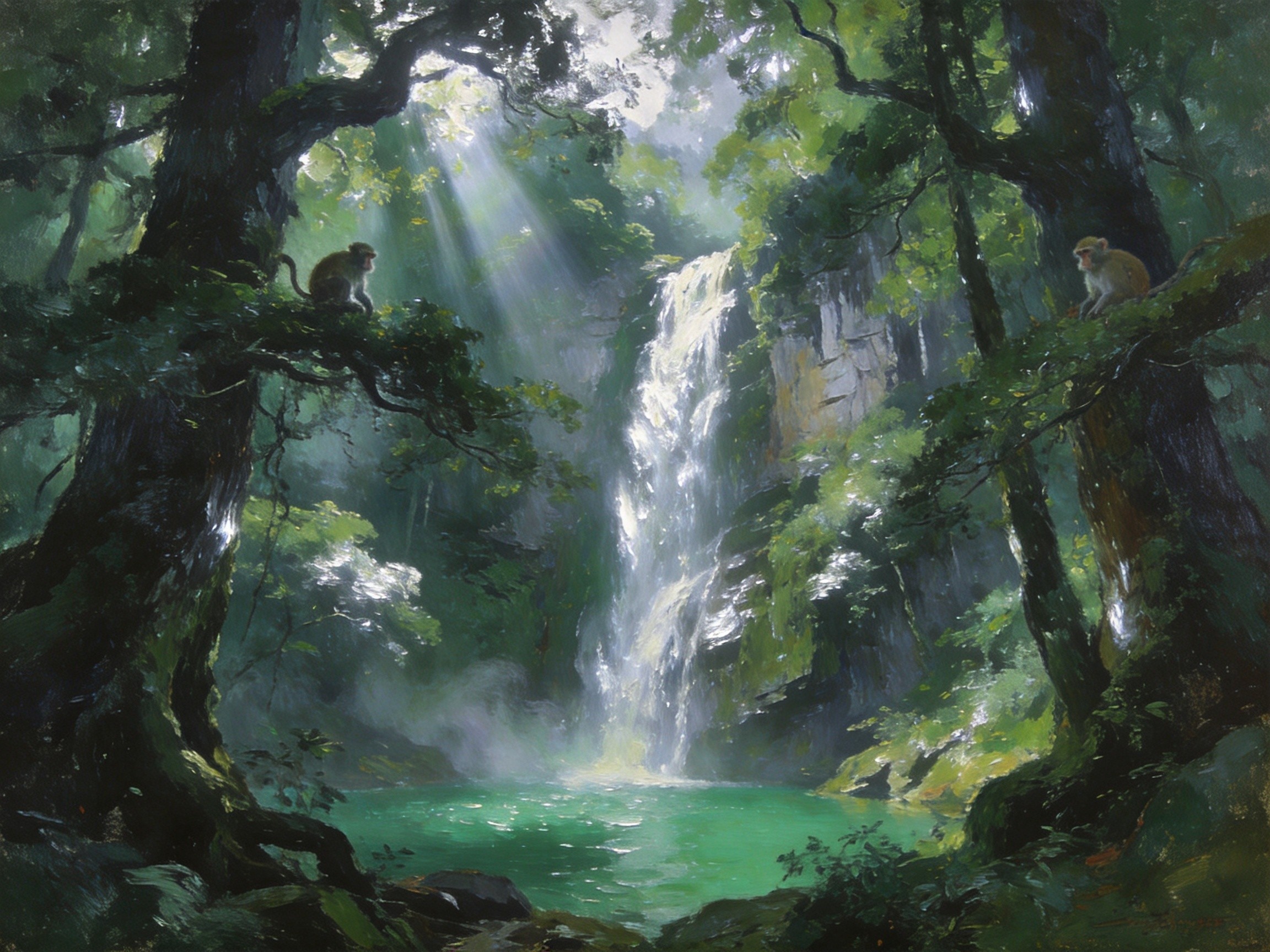 花岩林海·飞瀑凌空