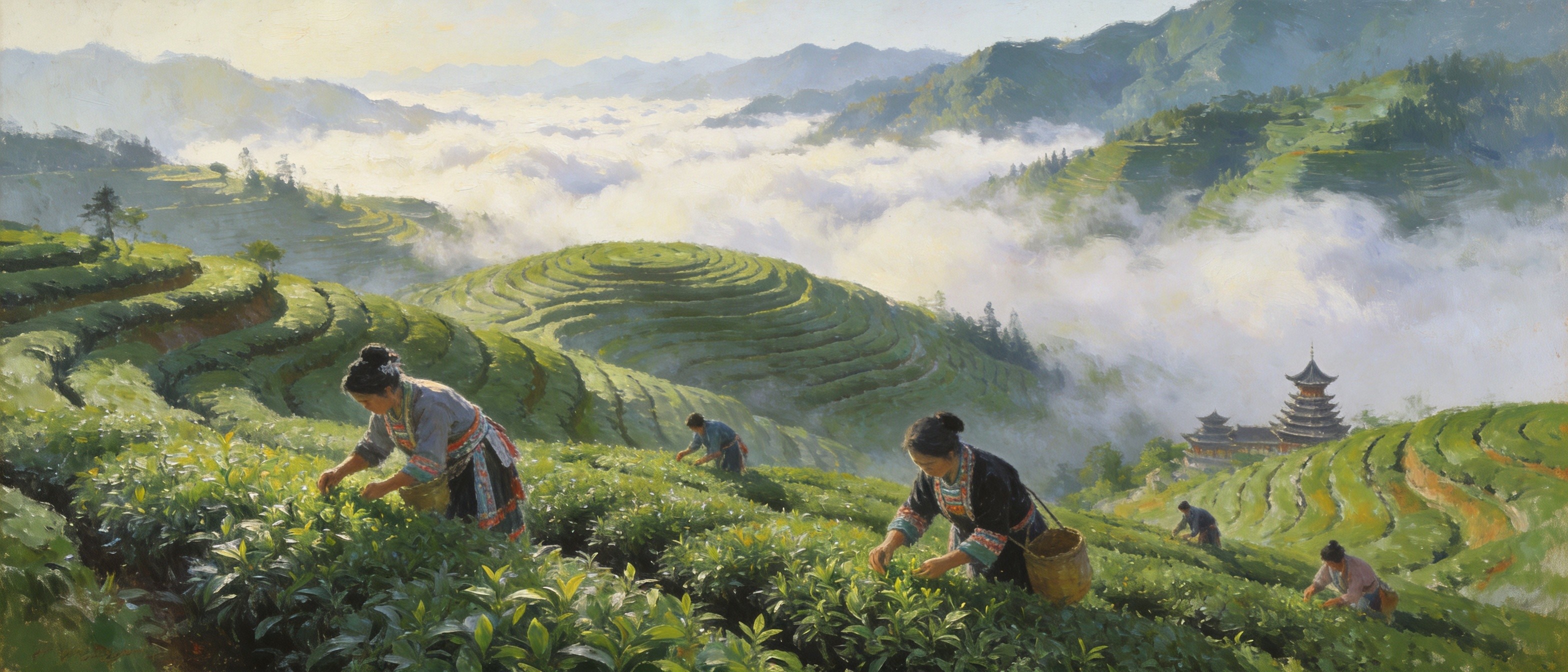 布央茶山云海