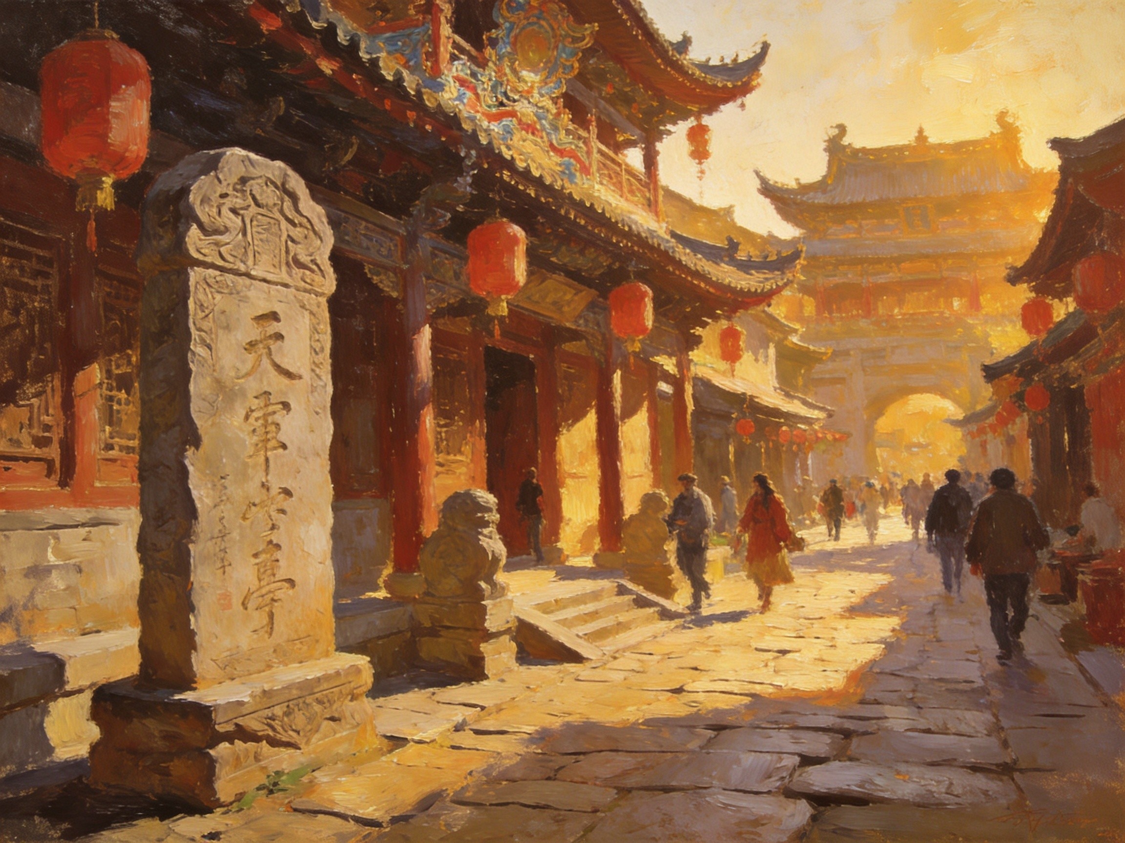 诸葛古镇忠贯云霄的出师表碑刻