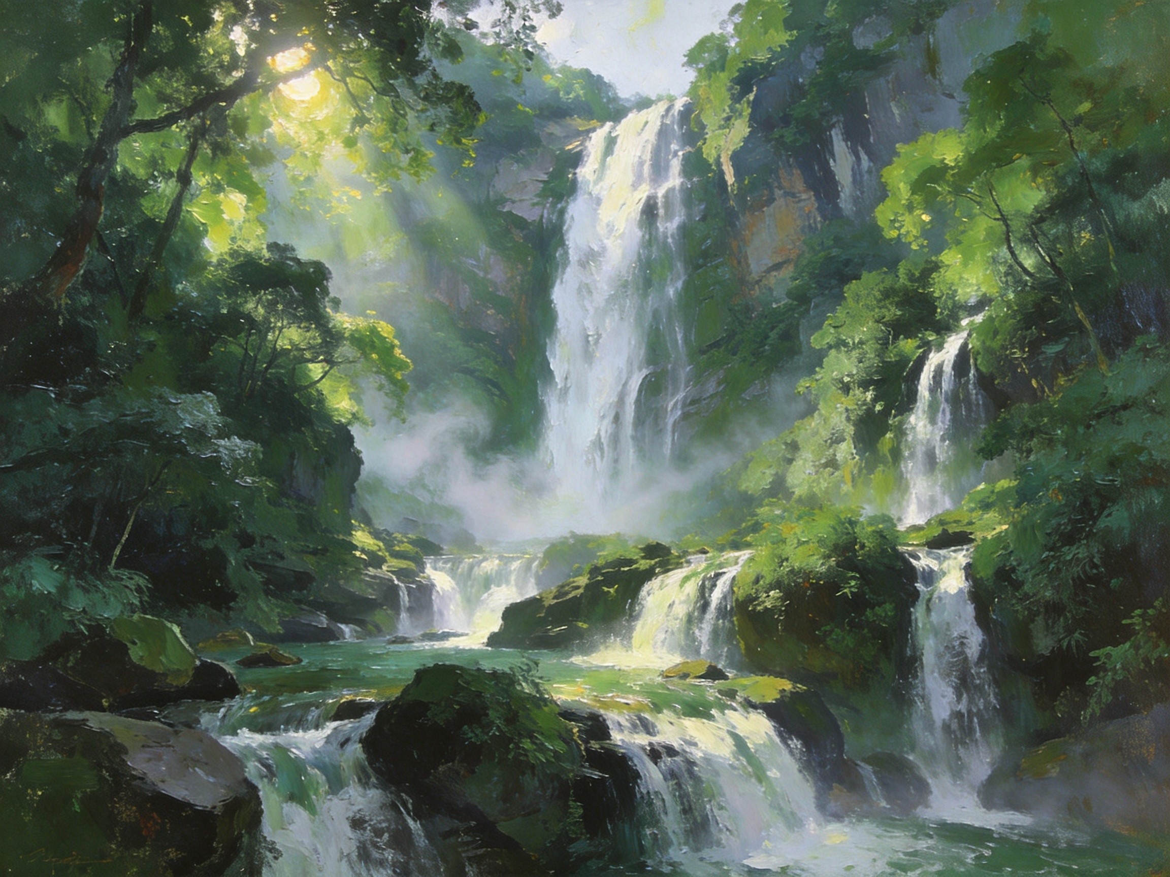 武平梁野山北回归线翡翠瀑布