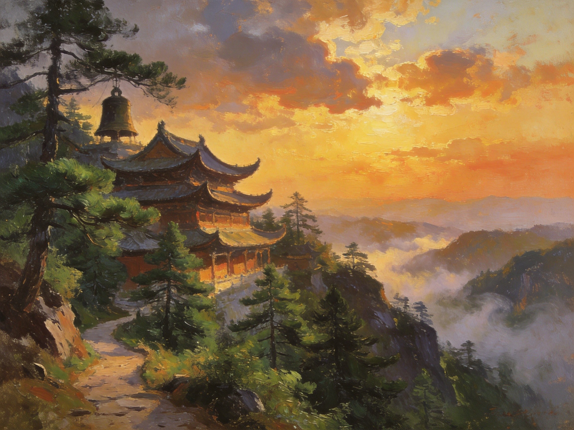 三祖堂前香烟缭绕