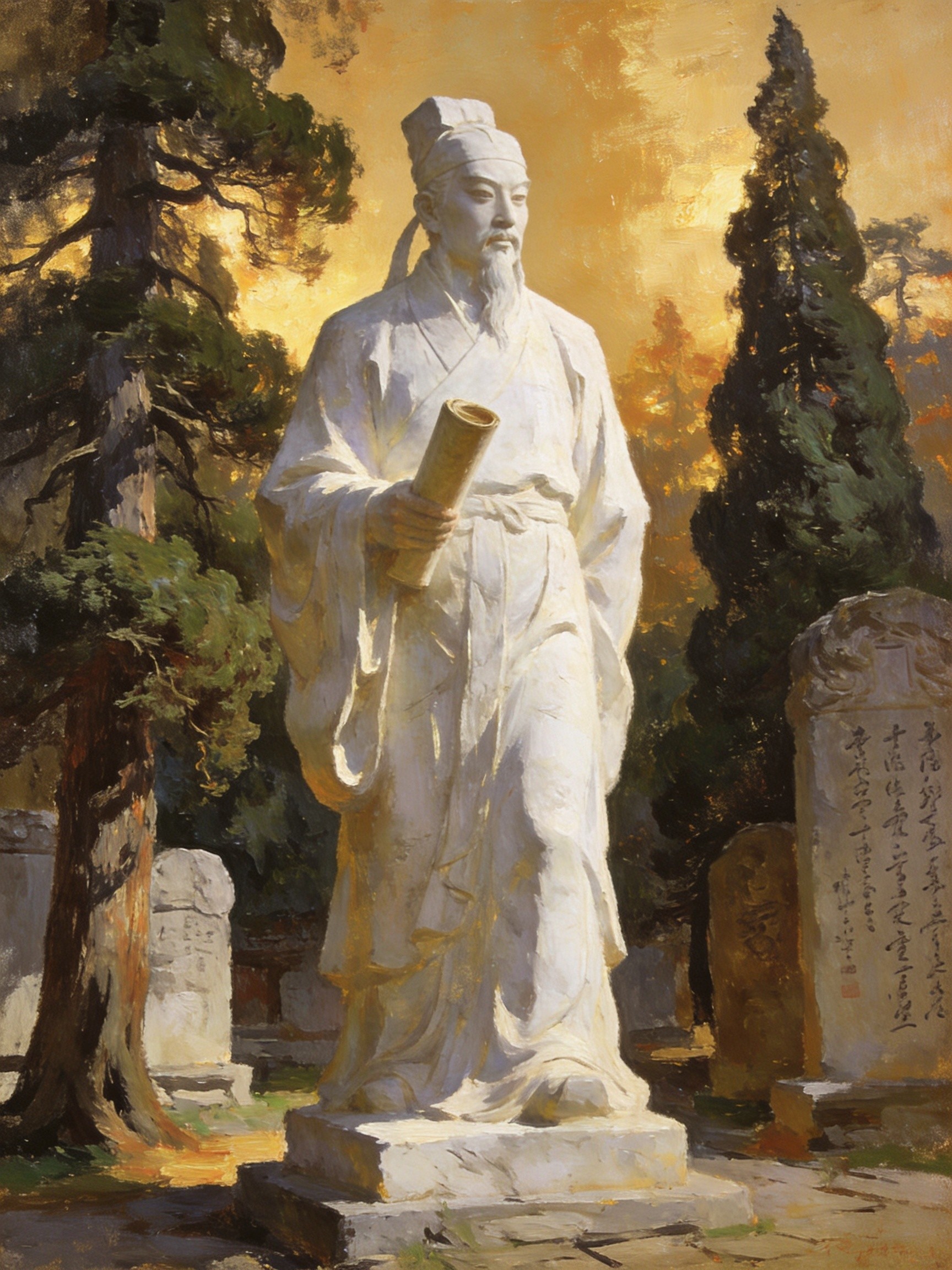 韩愈雕像文气如山