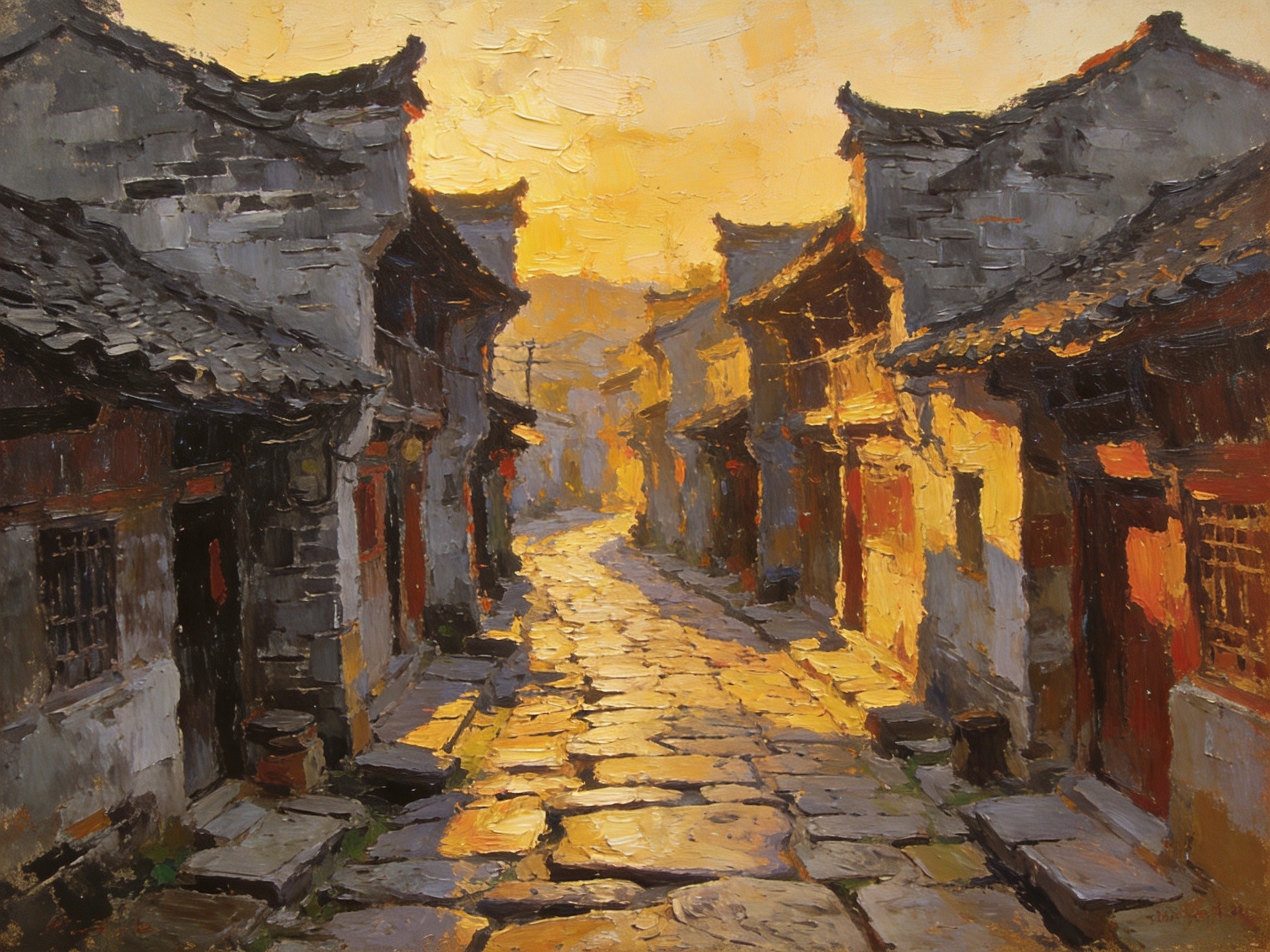 光化老街青石板路