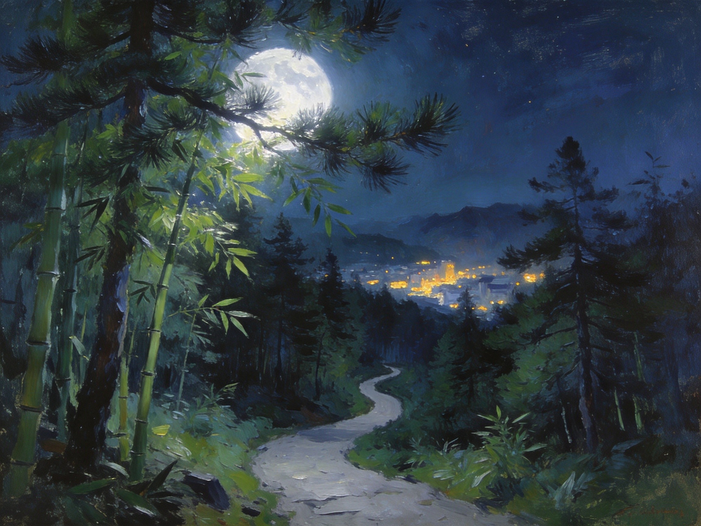 松风竹韵巴山夜
