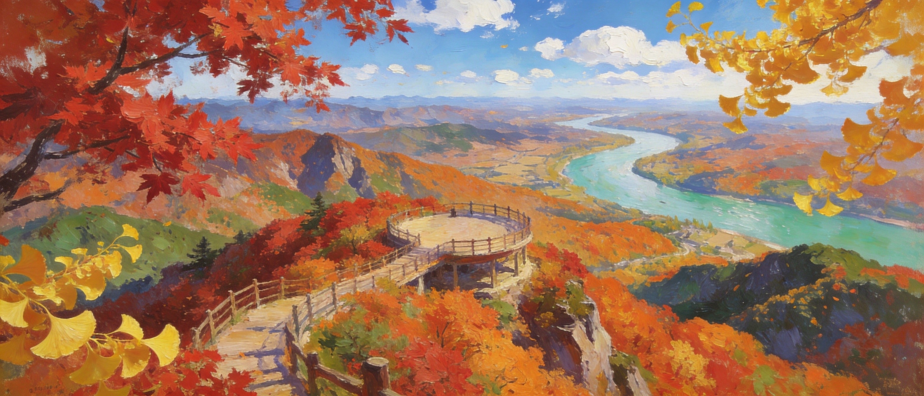 大历山秋色与尧舜望江台
