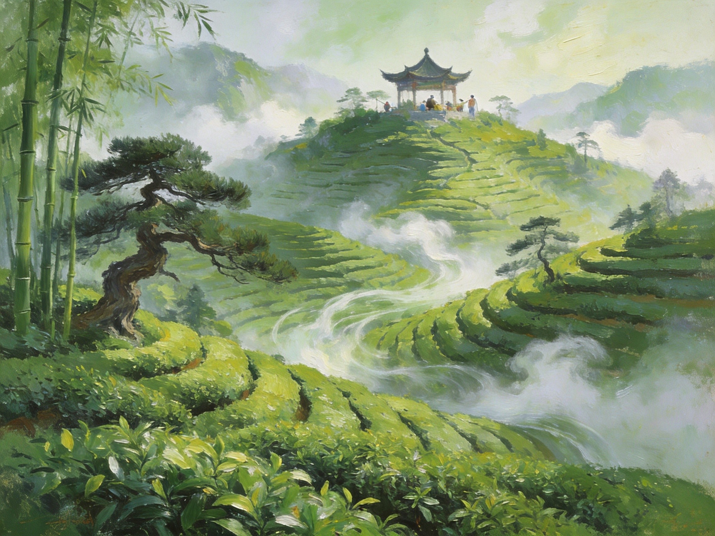 有机茶园云气