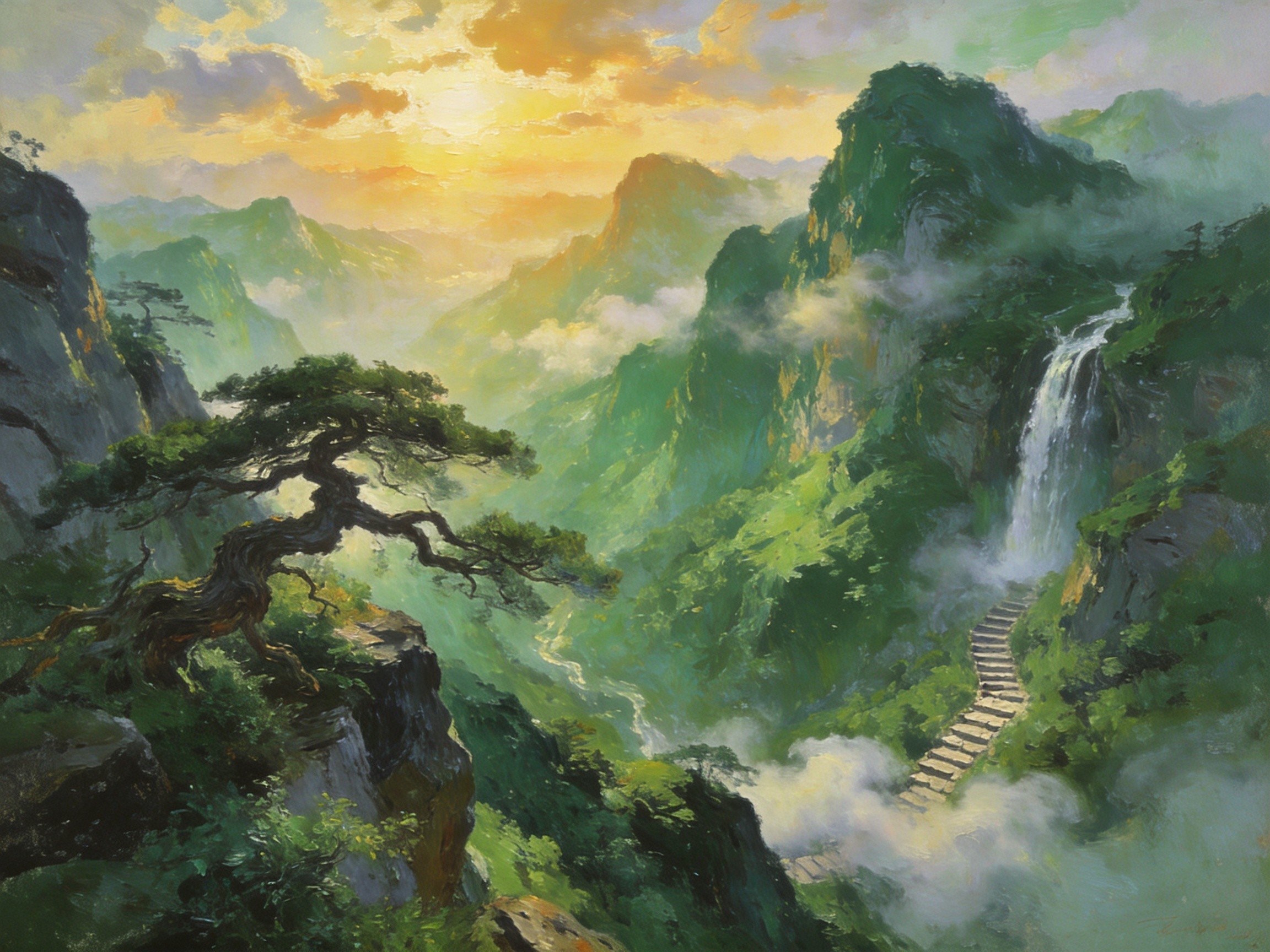 浮槎山晨雾