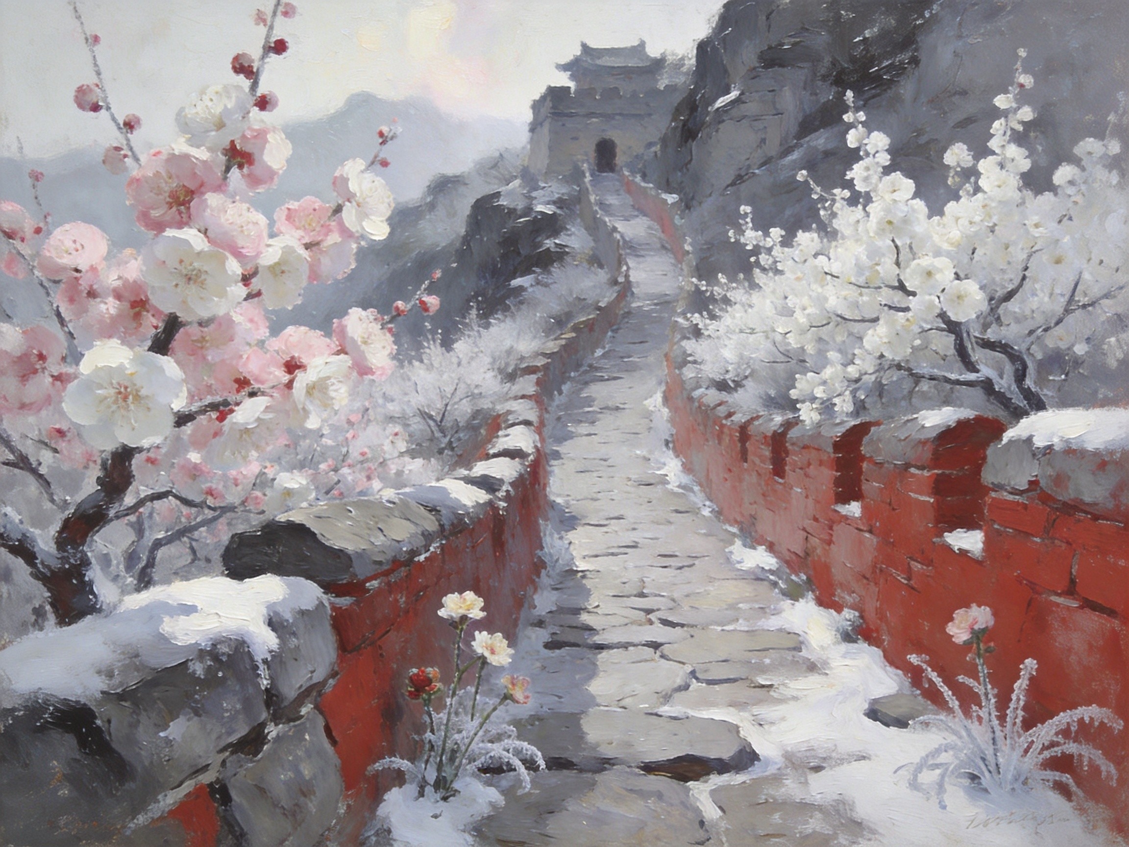 梅关古道梅花盛放