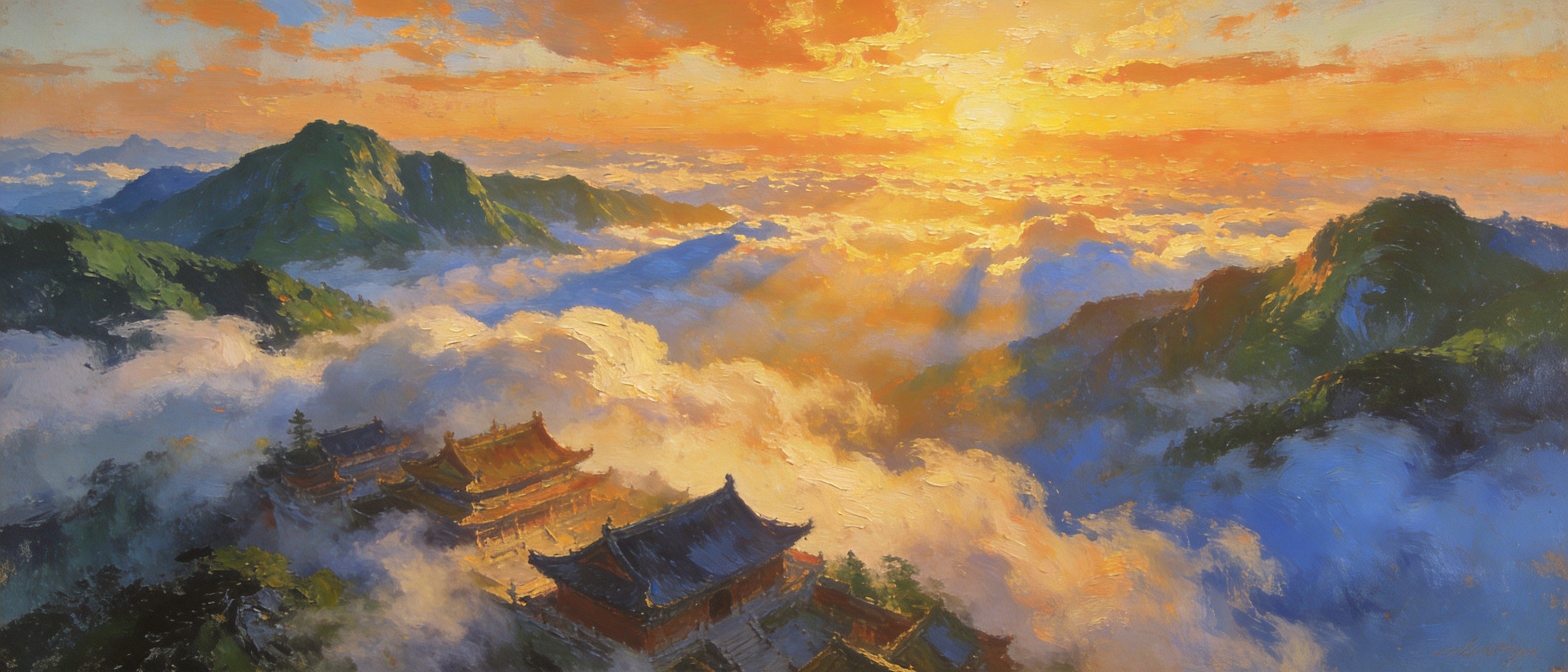 雪窦山云海日出