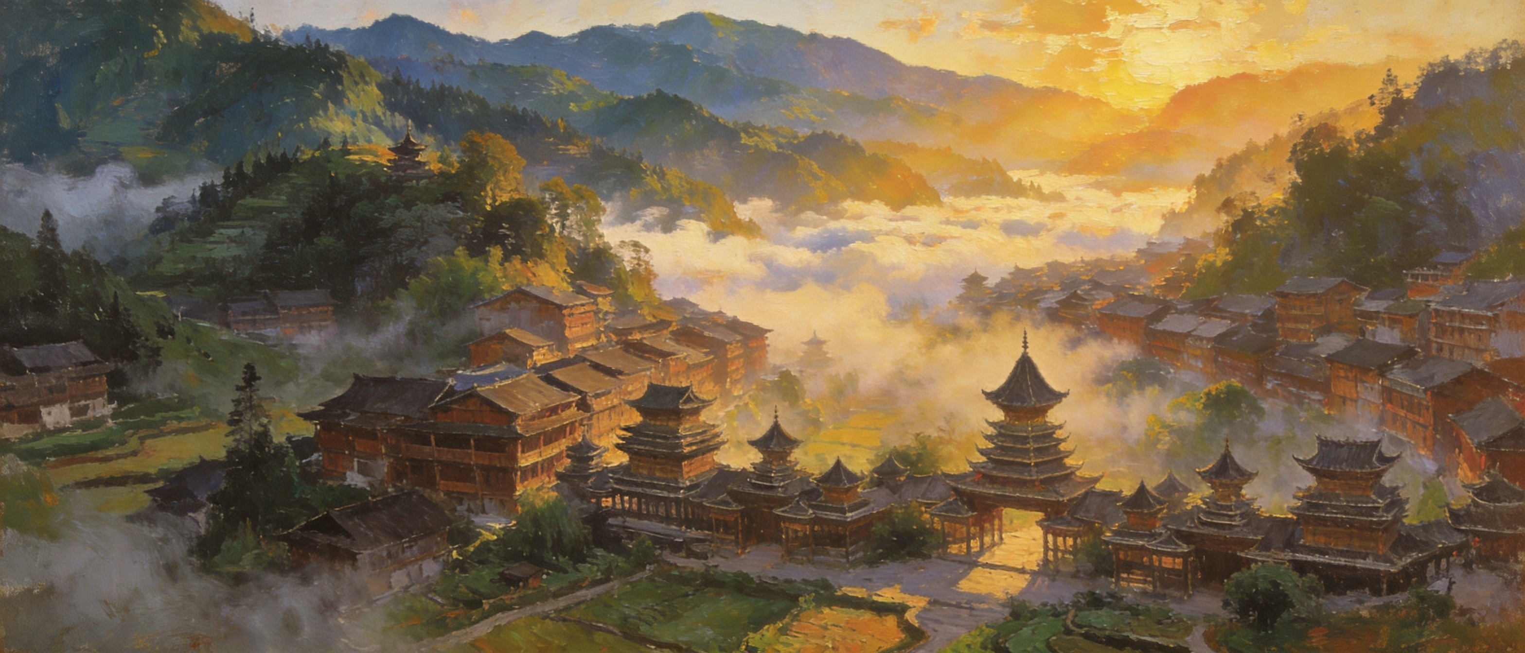 程阳八寨晨景