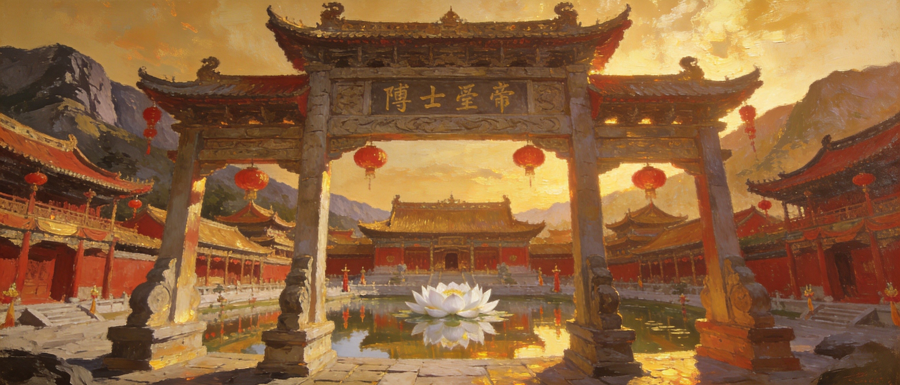 冲虚古观全景与长生井