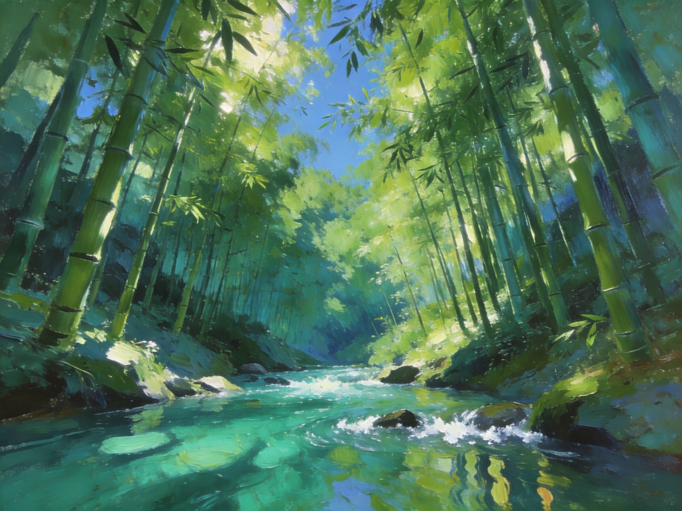 松源溪碧水翠竹