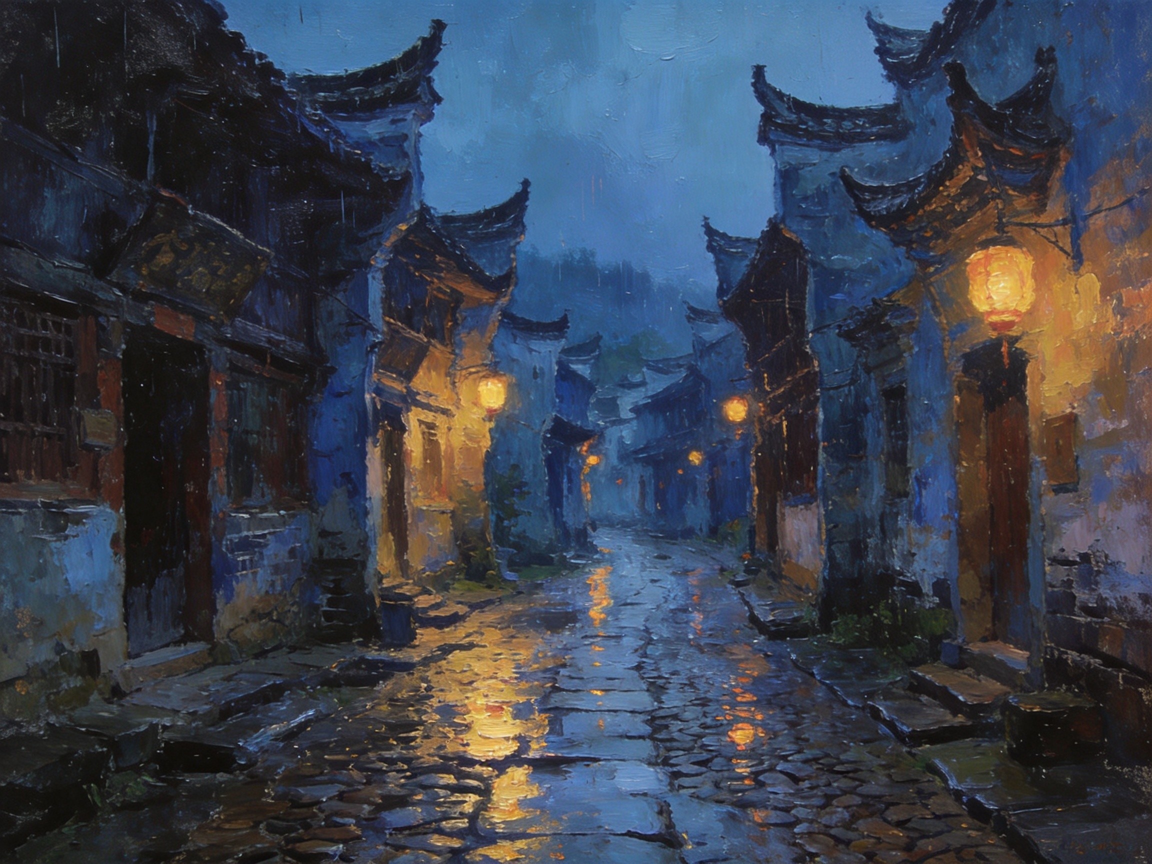 上清古镇雨巷