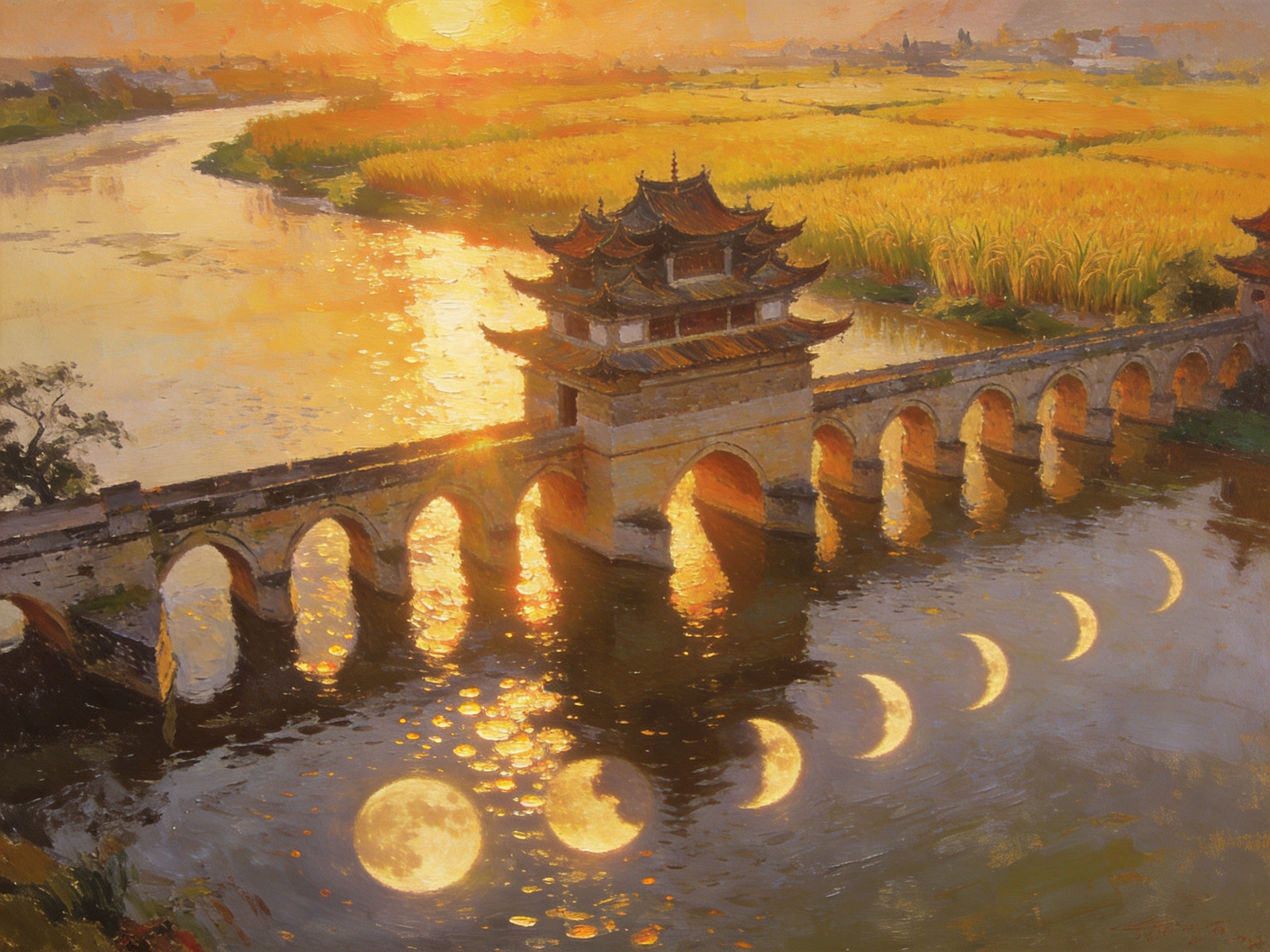 双龙桥夕照