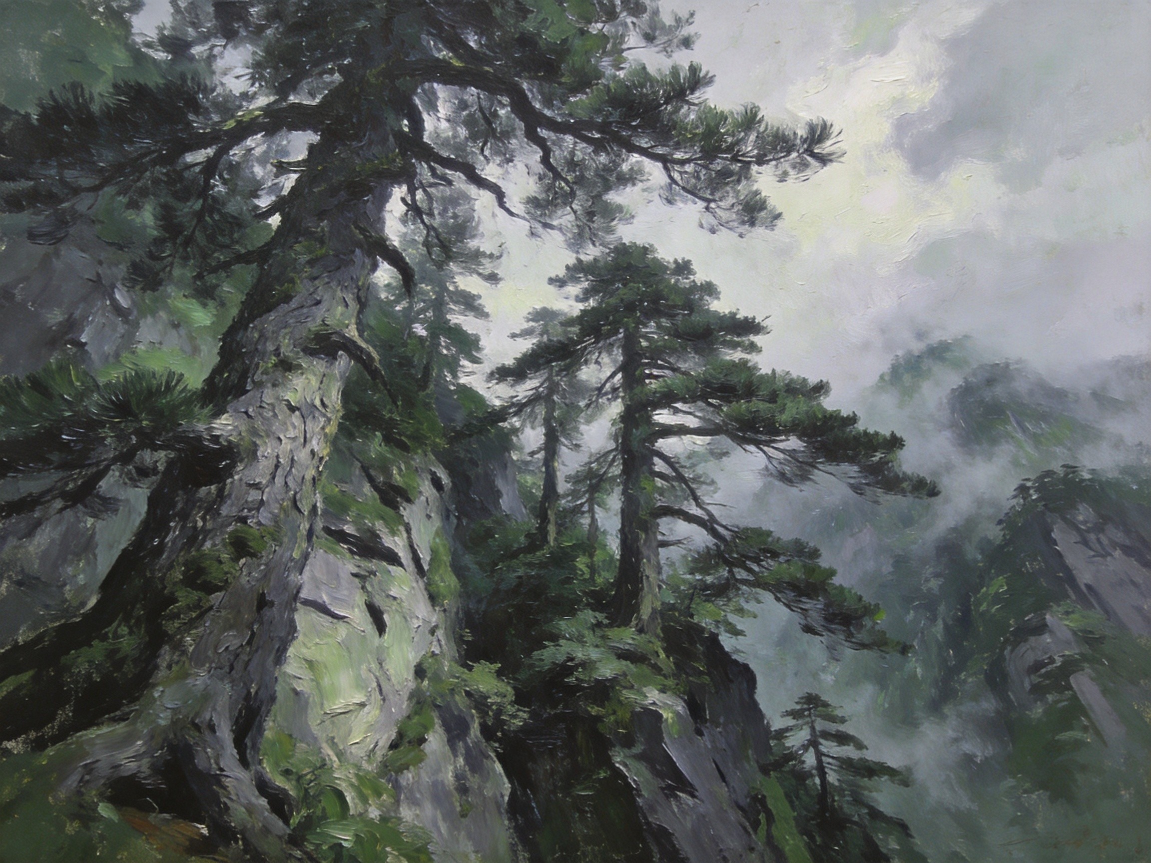 大别山青松万仞