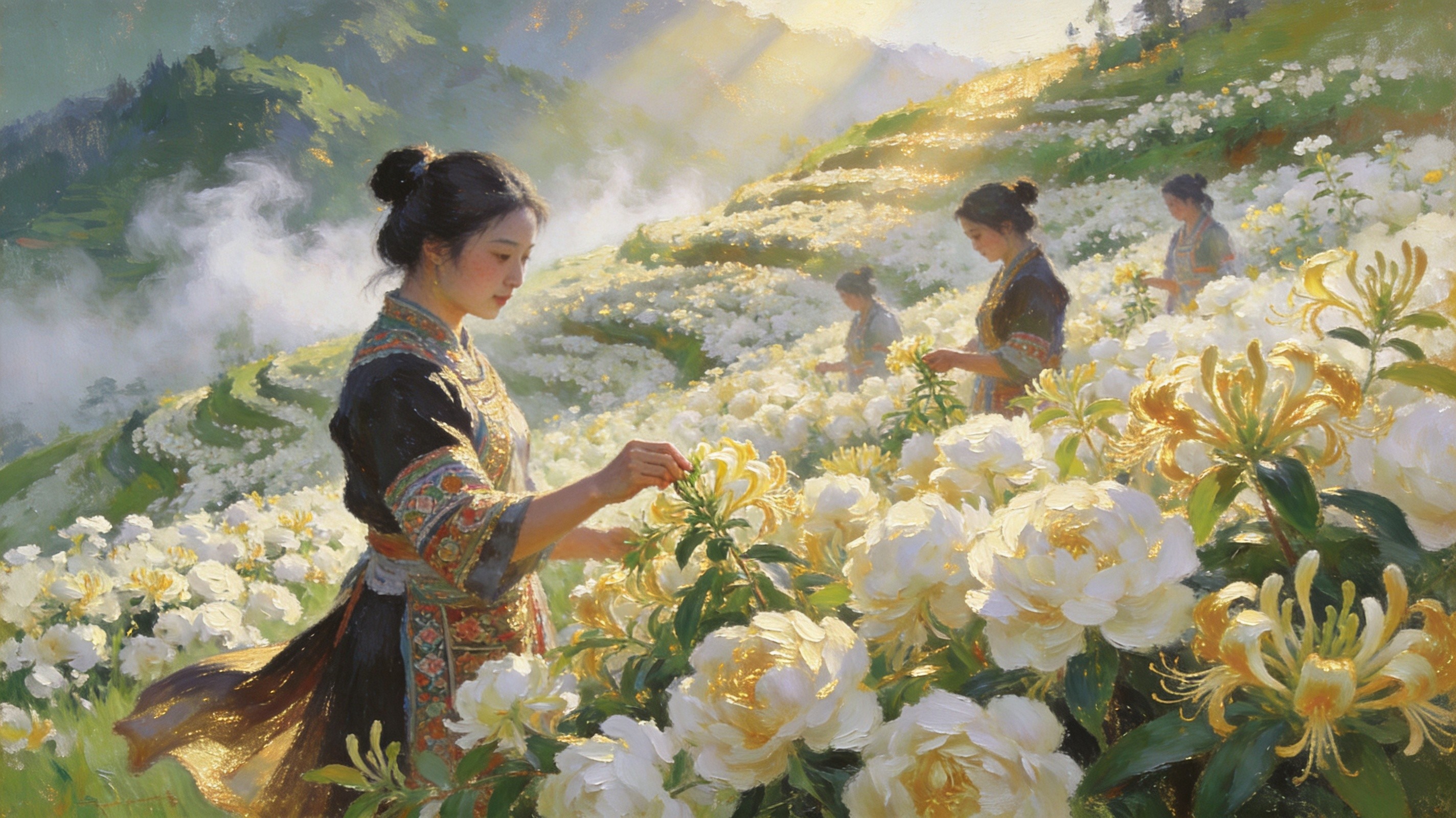 滩头年画老版新印色彩斑斓祈福