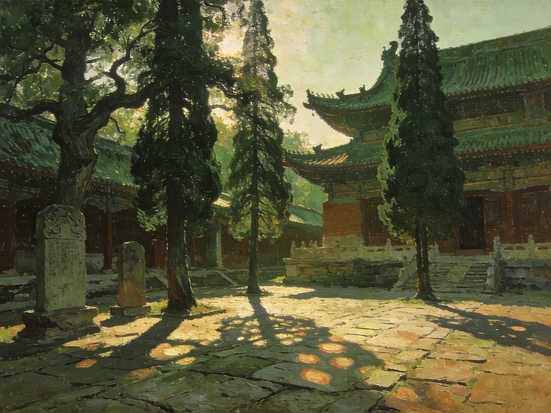 长乐学宫古柏参天
