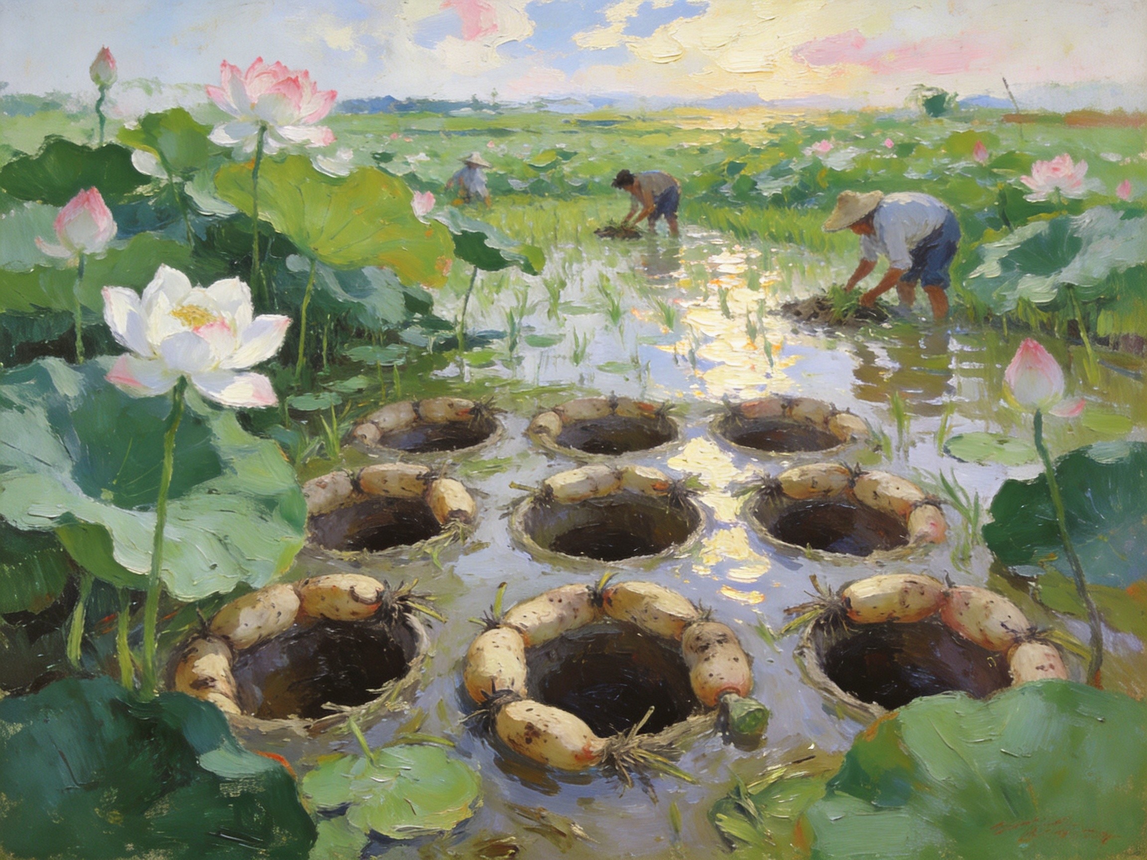 巴河九孔藕田