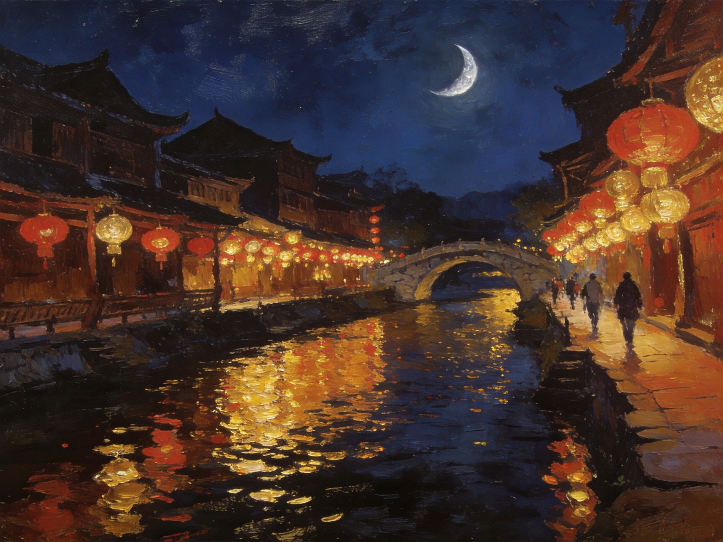达吽小镇夜景