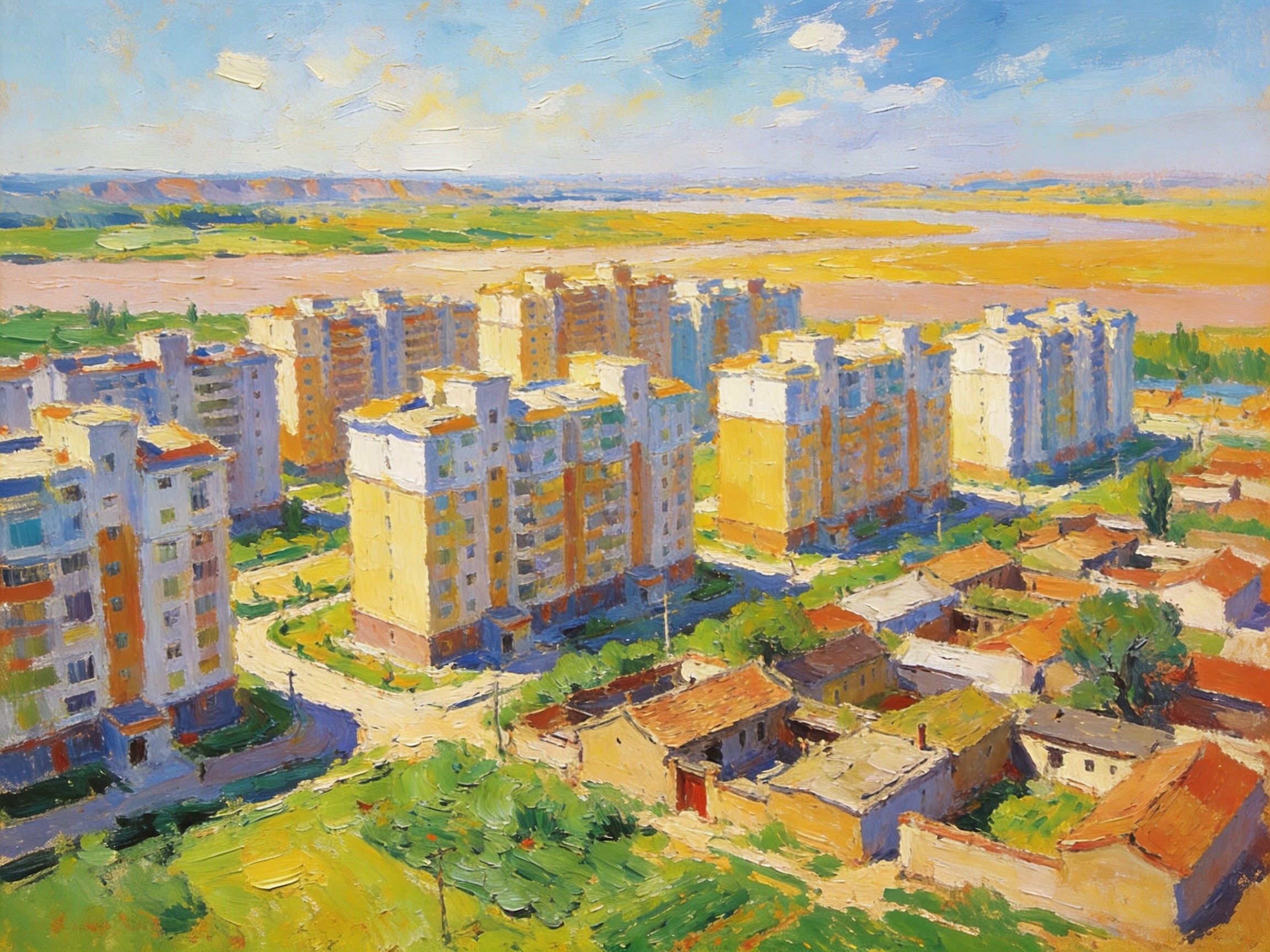 黄河滩区新居如画