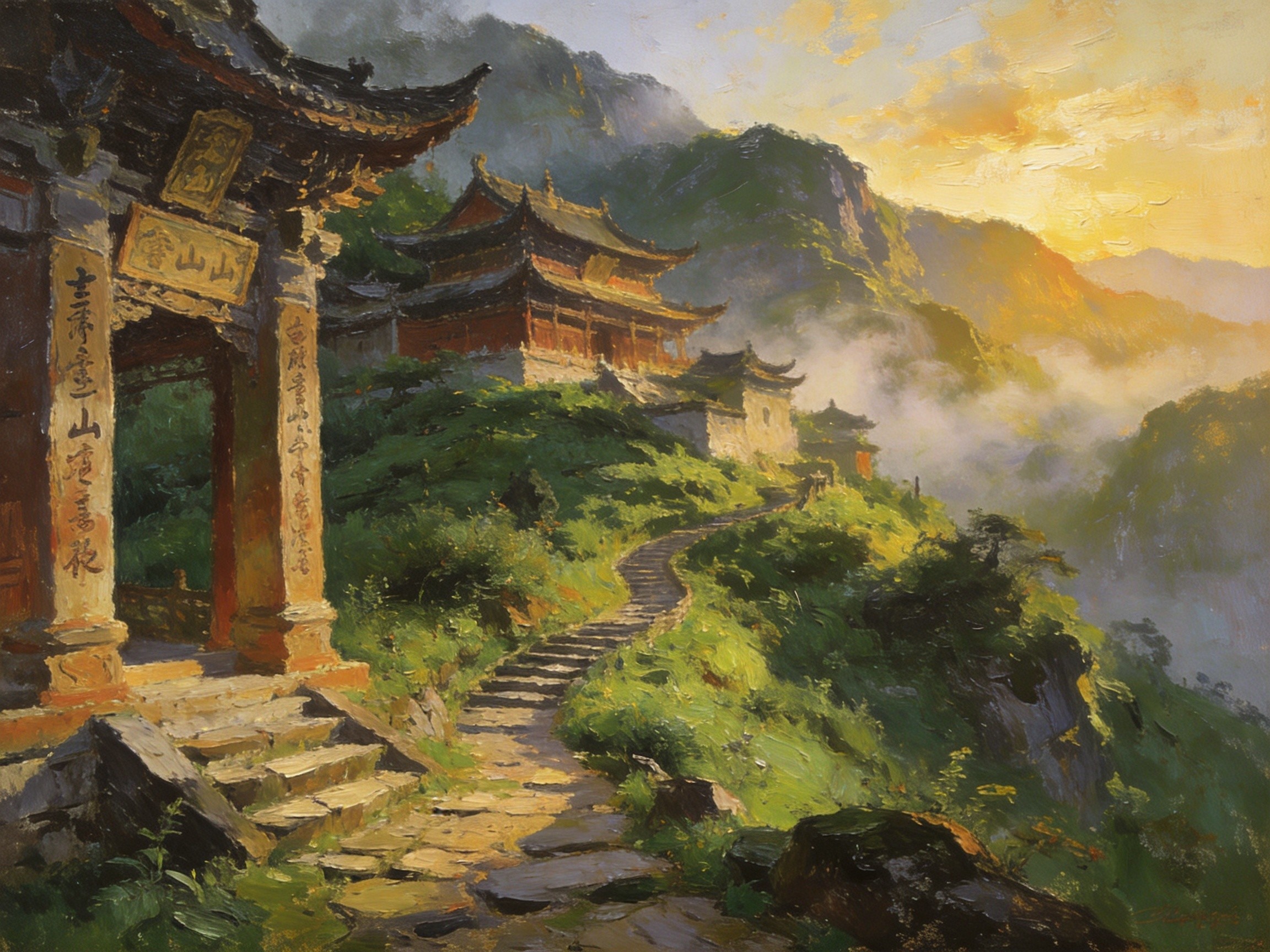 秀山把它装进画屏