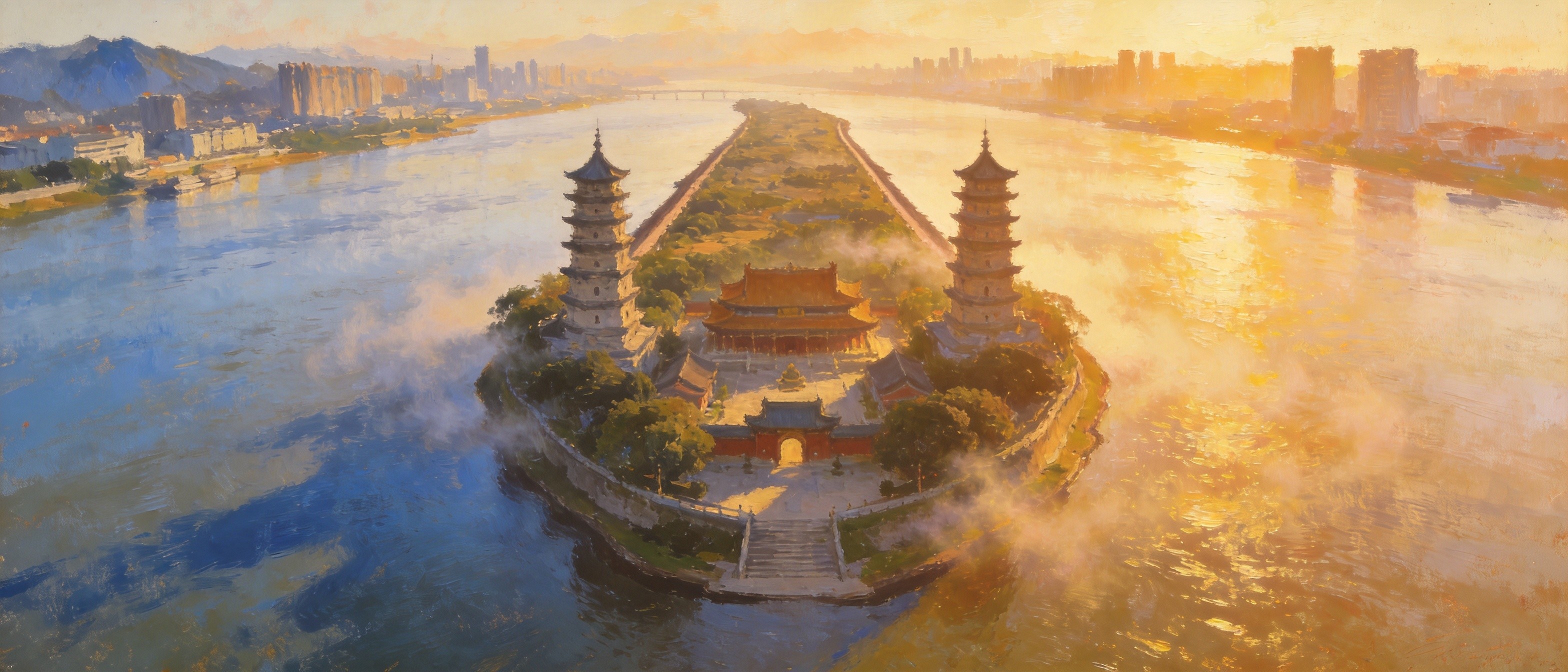 瓯江春潮·江心孤屿